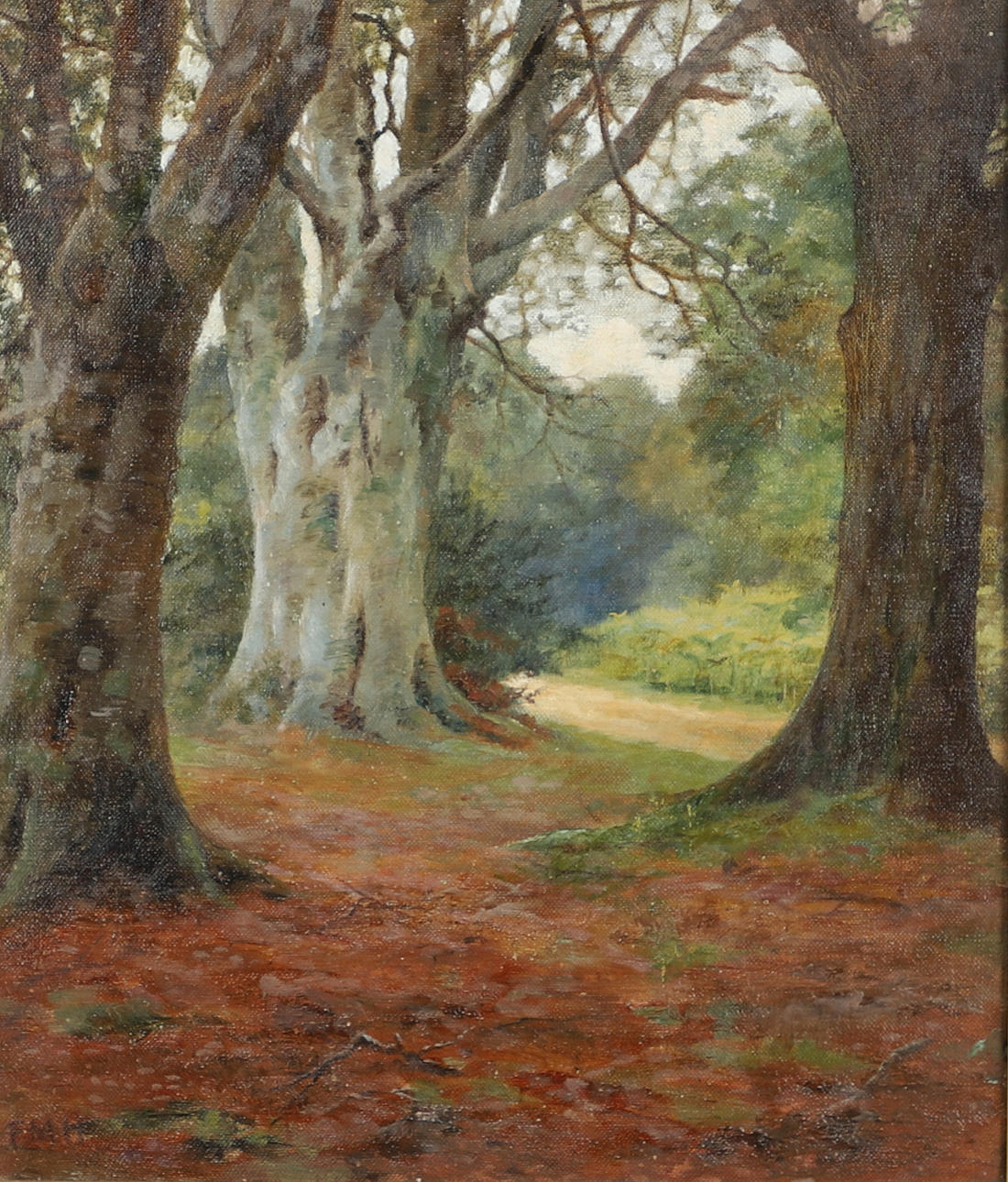 FRANCES MABEL HOLLAMS (1877-1963). A WOODLAND GLADE.