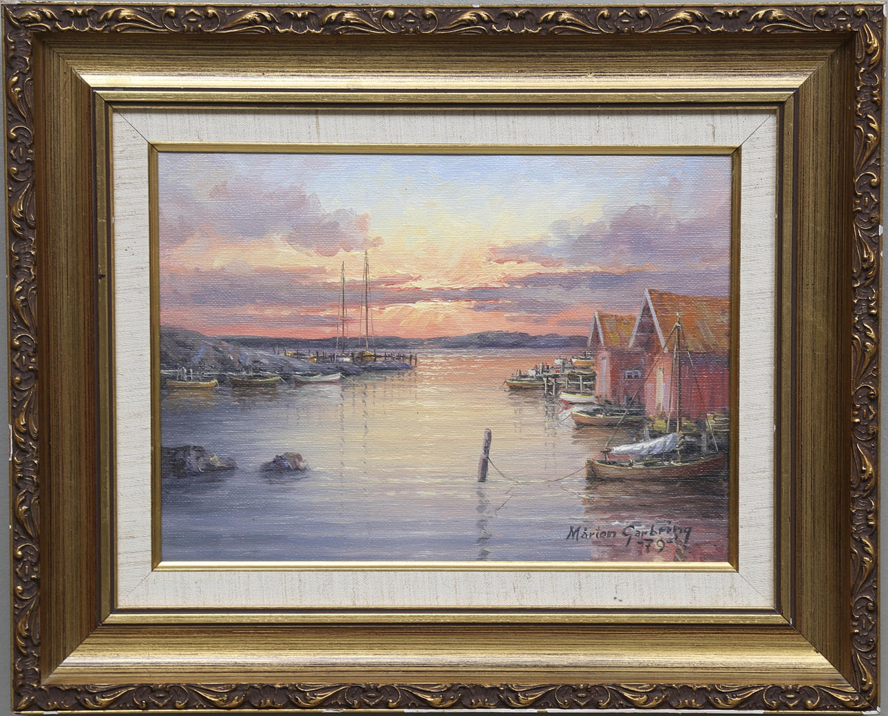 MÅRTEN GARBRING. Olja på duk, Motiv från bohuslän, signerad och daterad 79.