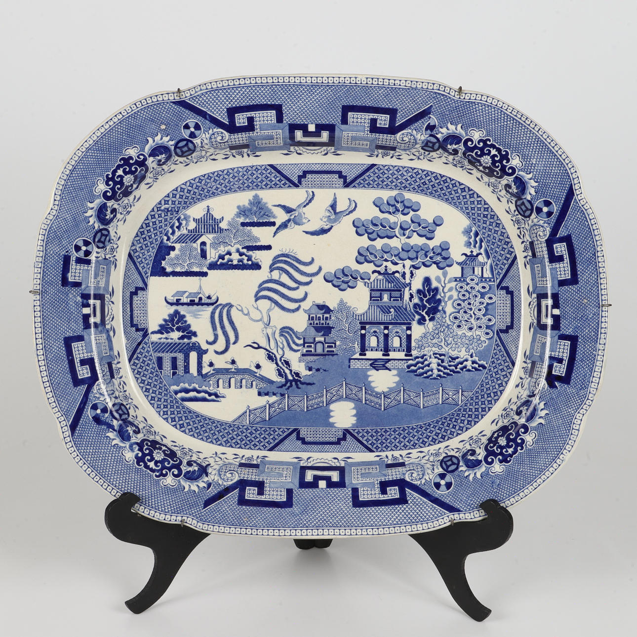 Frying pan, "Willow", flintware, England.