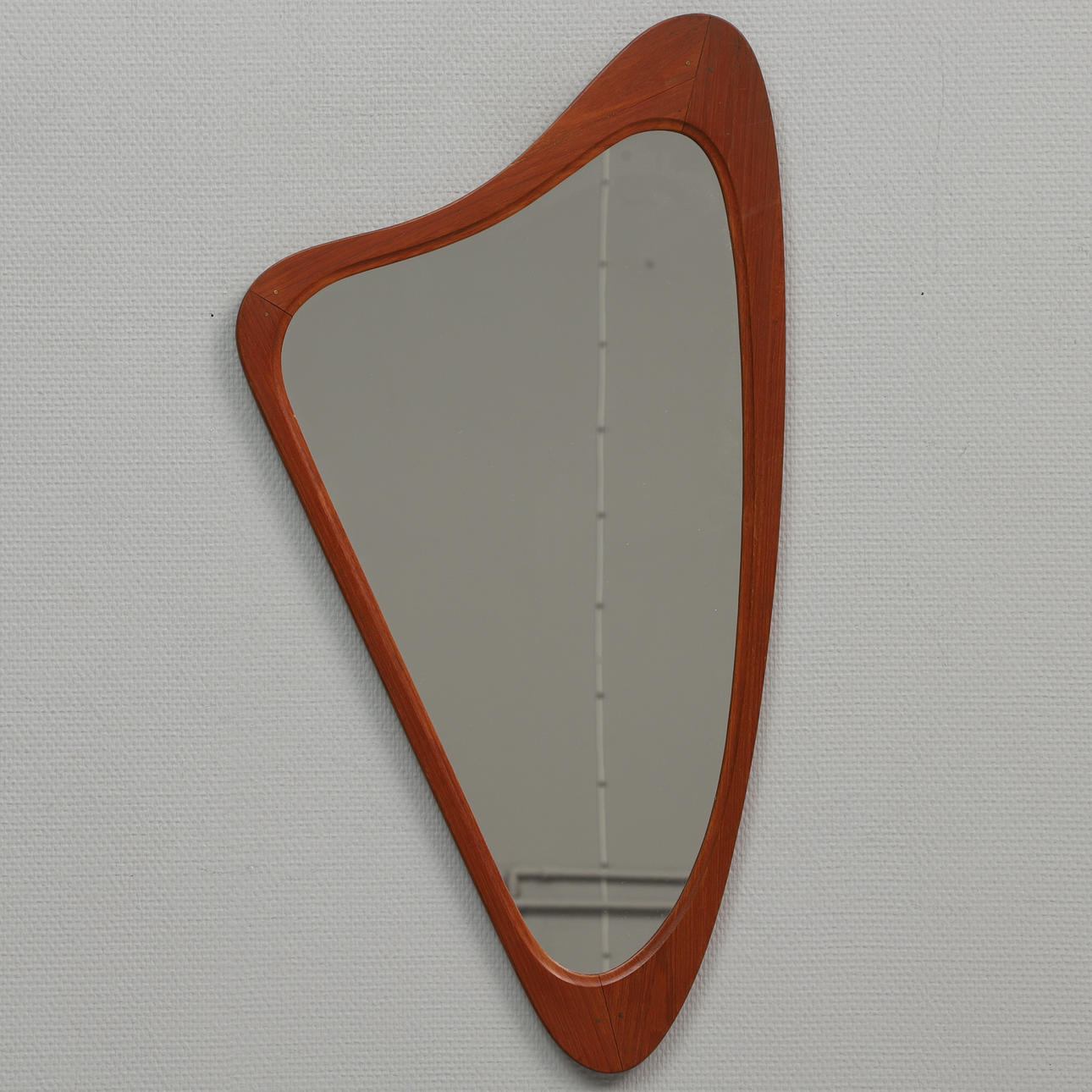 MIRROR, teak, 1950s/60s.