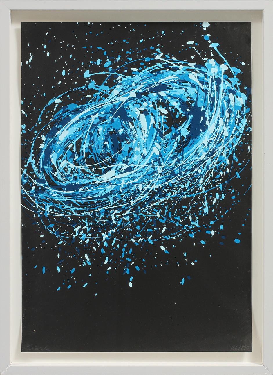 GIUSEPPE SCAIOLA. Komposition, färglitografi, signerad och numrerad 164/285.