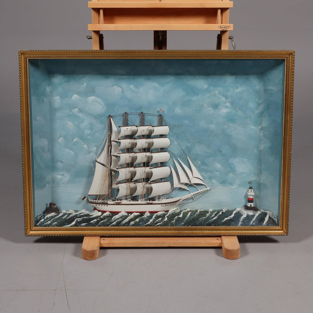 SCHIFFSMODELL, Vitrine.