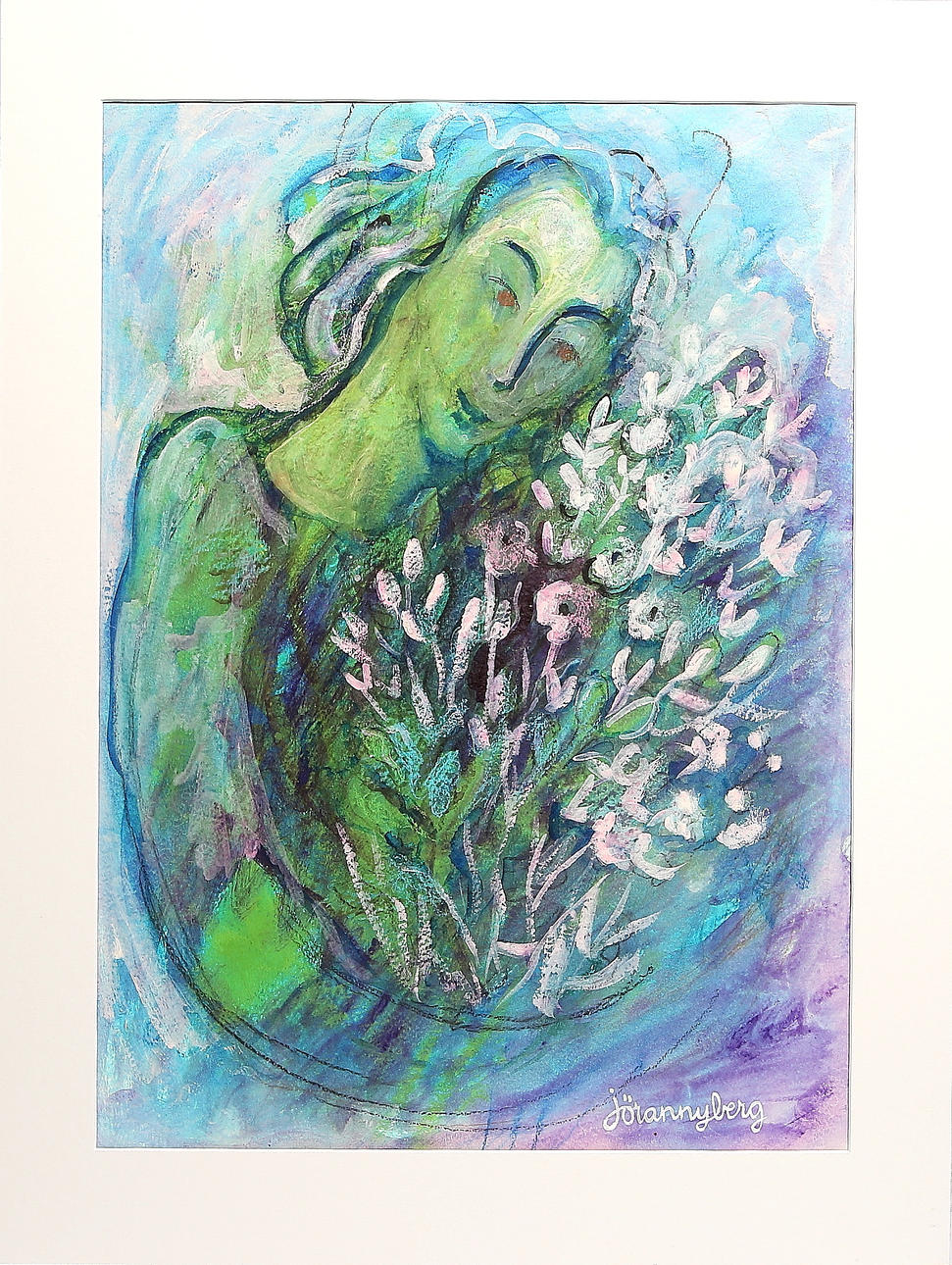 JÖRAN NYBERG. Gouache, signerad.