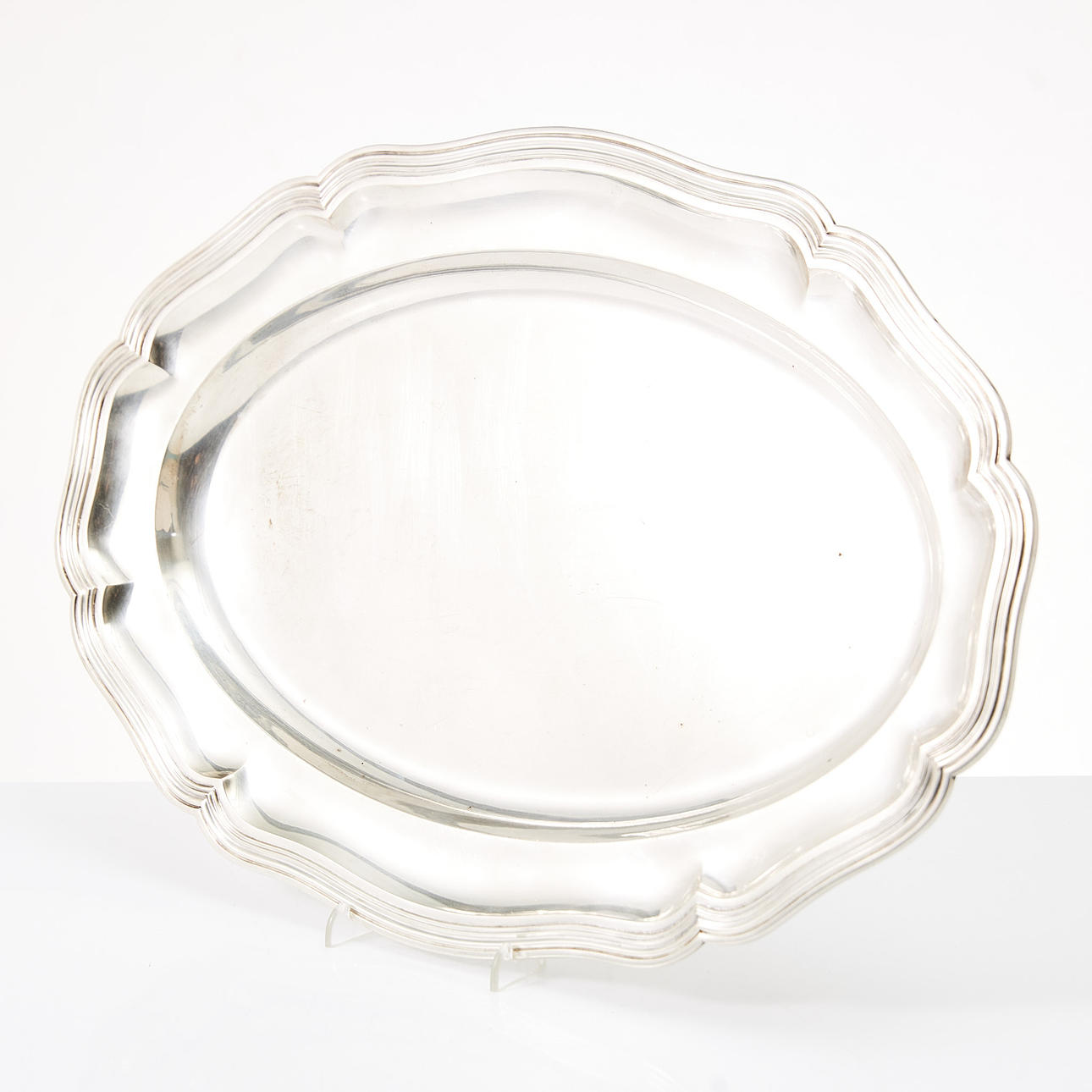SERVING PLATE, silver, Germany, after 1888, rococo style, contoured rim ...