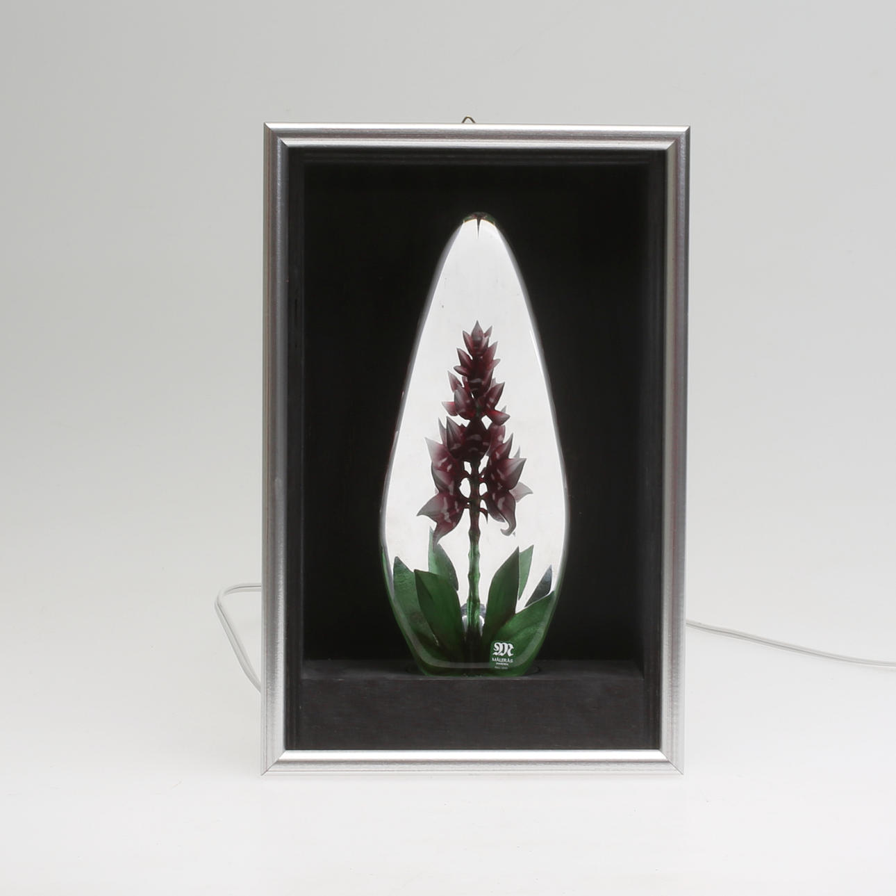 VÄGGLAMPA, glas, "Floral Fantasy", Mats Jonasson, Målerås.