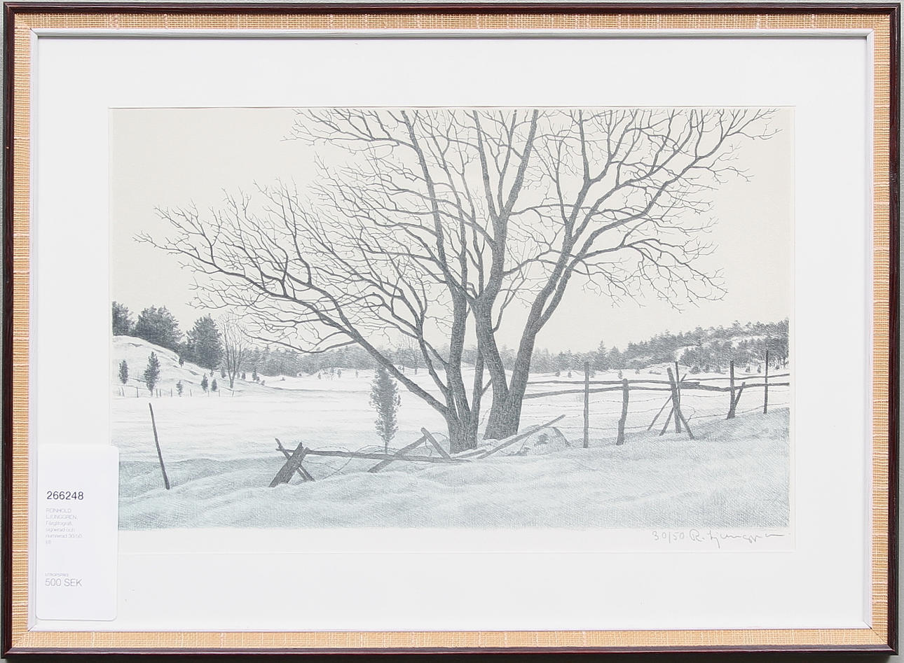 REINHOLD LJUNGGREN. Färglitografi, signerad och numrerad 30/50.