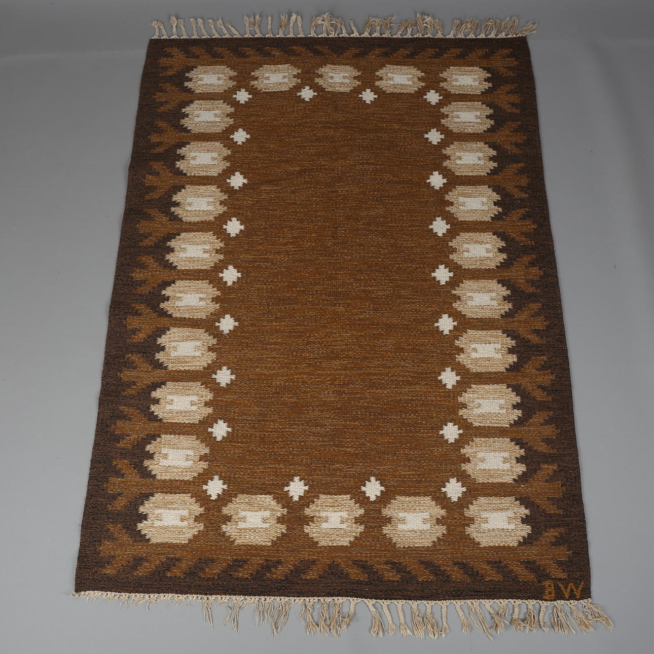 MATTA, rölakan, Berit Woelfer, signerad BW, 200x138 cm.