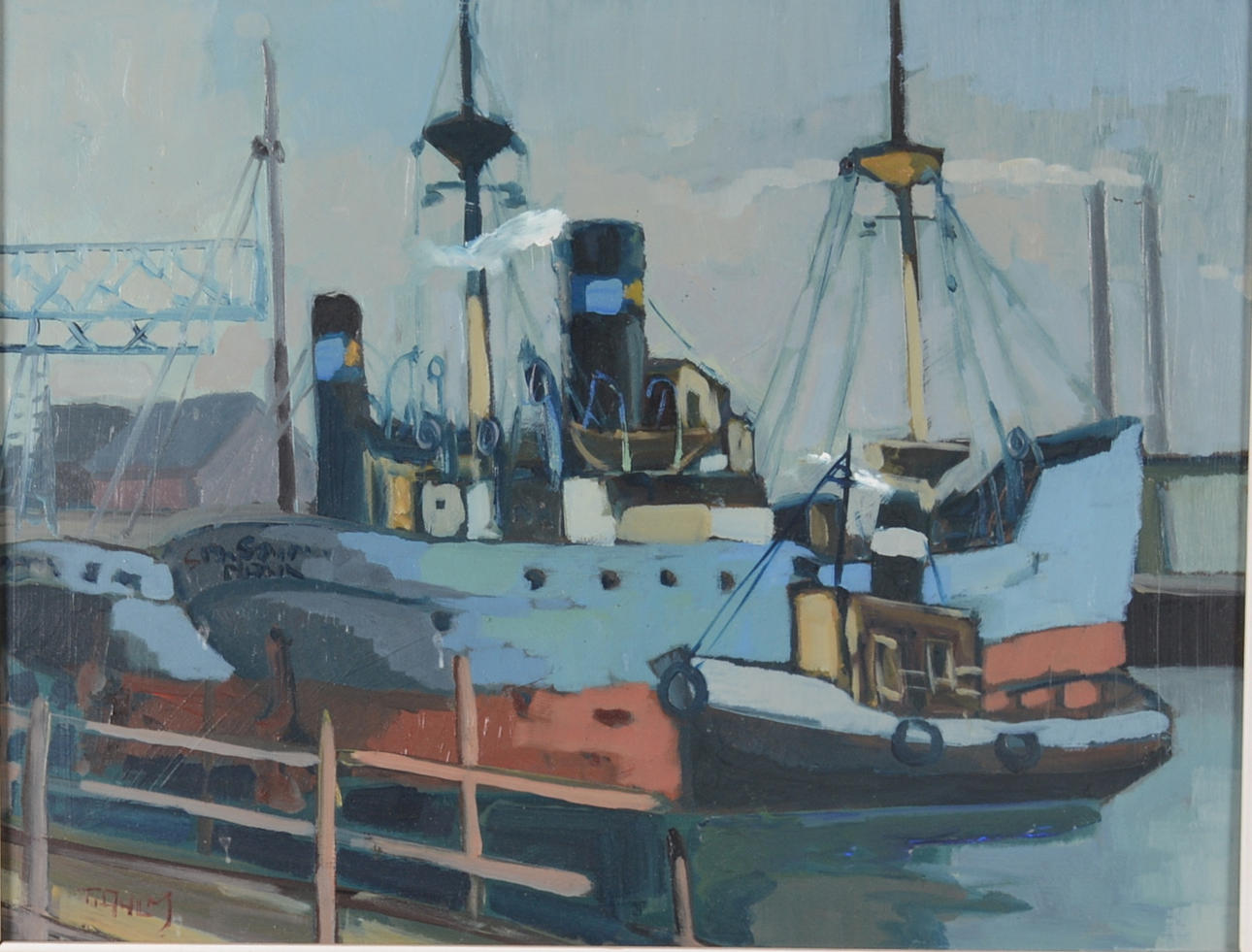 TAGE AHLM. Olja på pannå.