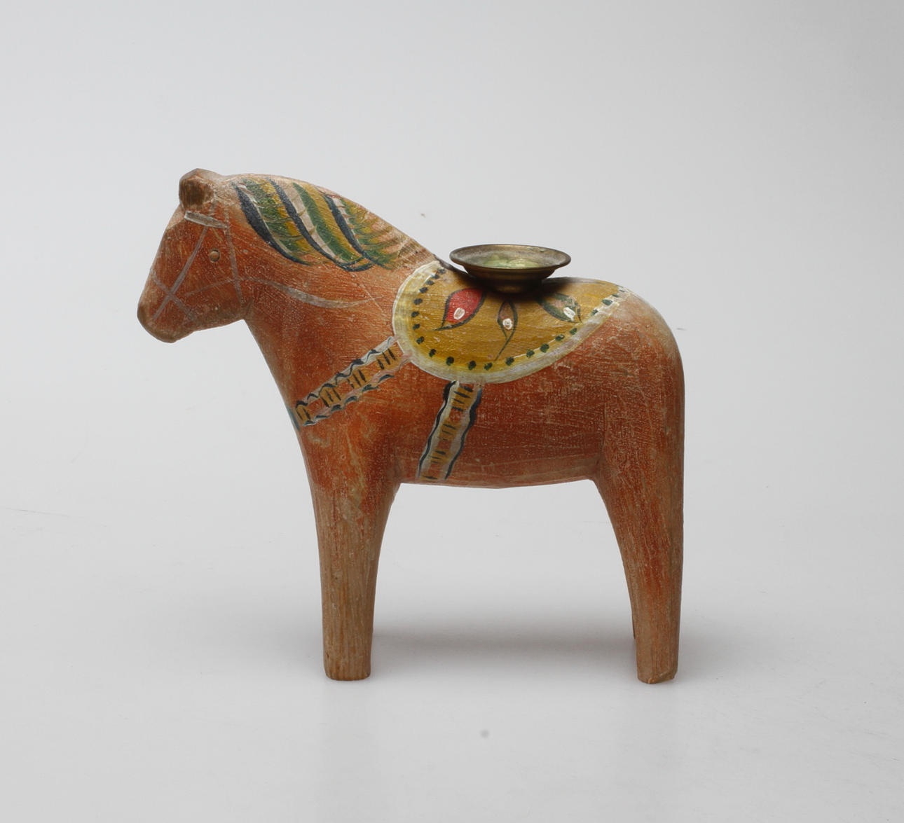 DALAHÄST/LJUSSTAKE, trä, 1900-tal.