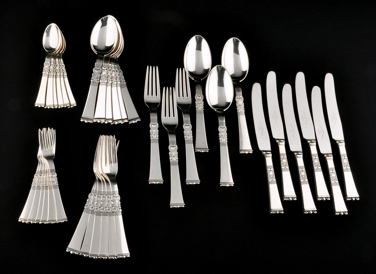 SILVERBESTICK, Danmark, kejserligt mönster.