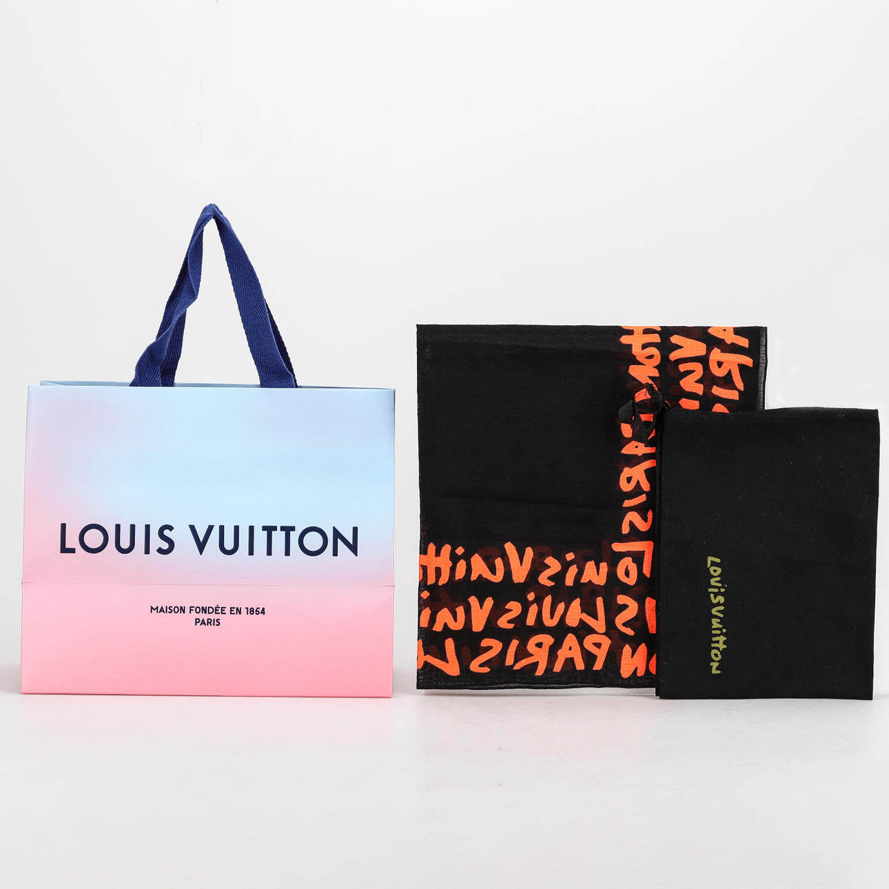 STEPHEN SPROUS. LOUIS VUITTON, Stephen Sprouse, Graffiti-Schal, Baumwolle.