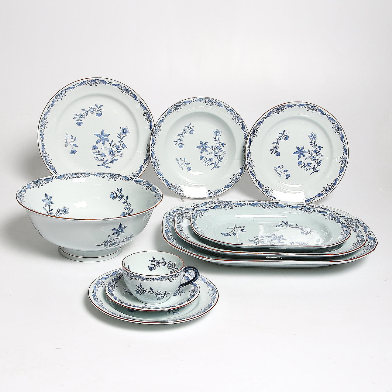 MAT- och KAFFESERVIS, 77 delar, porslin, "Ostindia", Rörstrand.