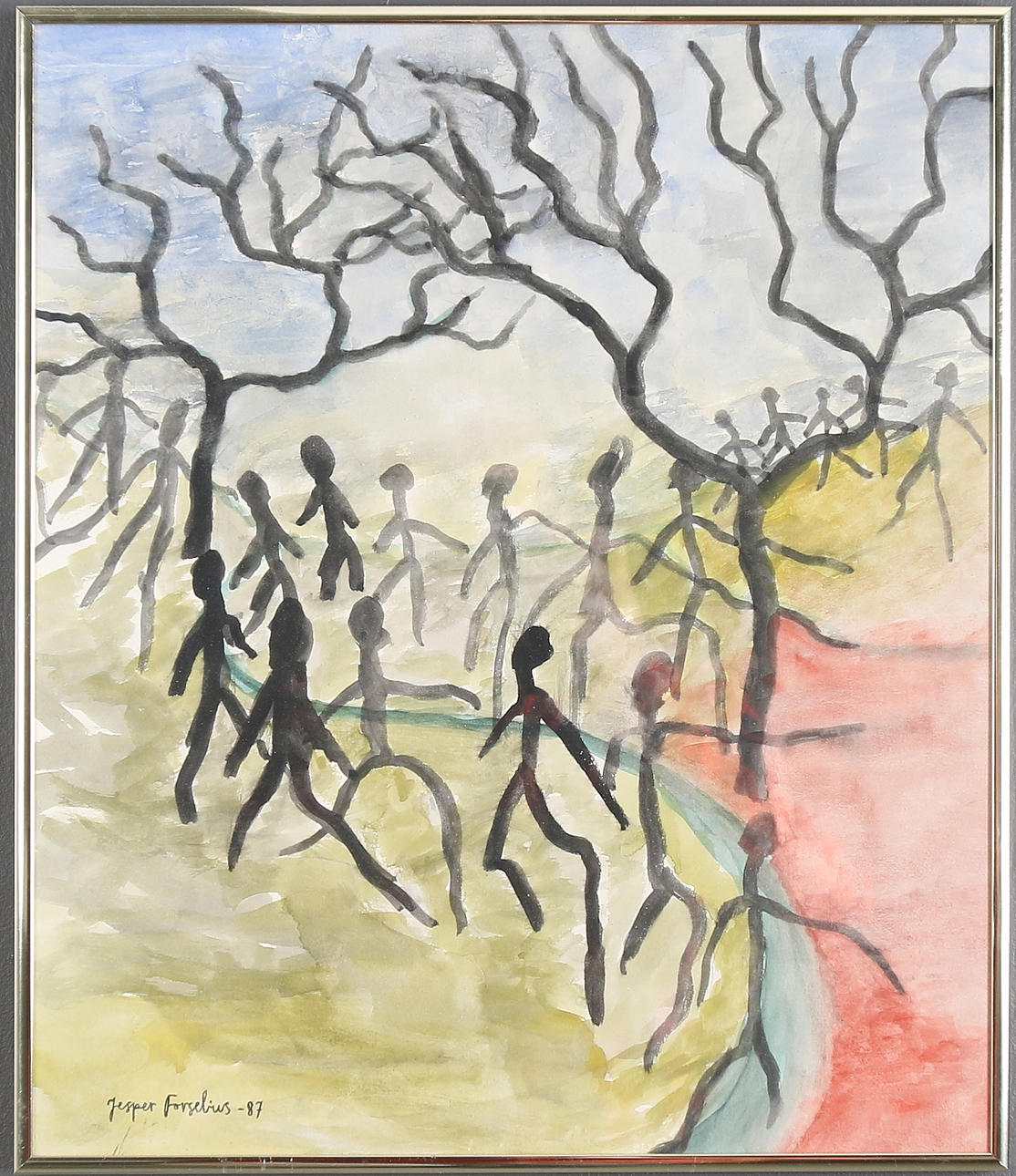 JESPER FORSELIUS. (The Kristet Utseende), akvarell, signerad och daterad -87.