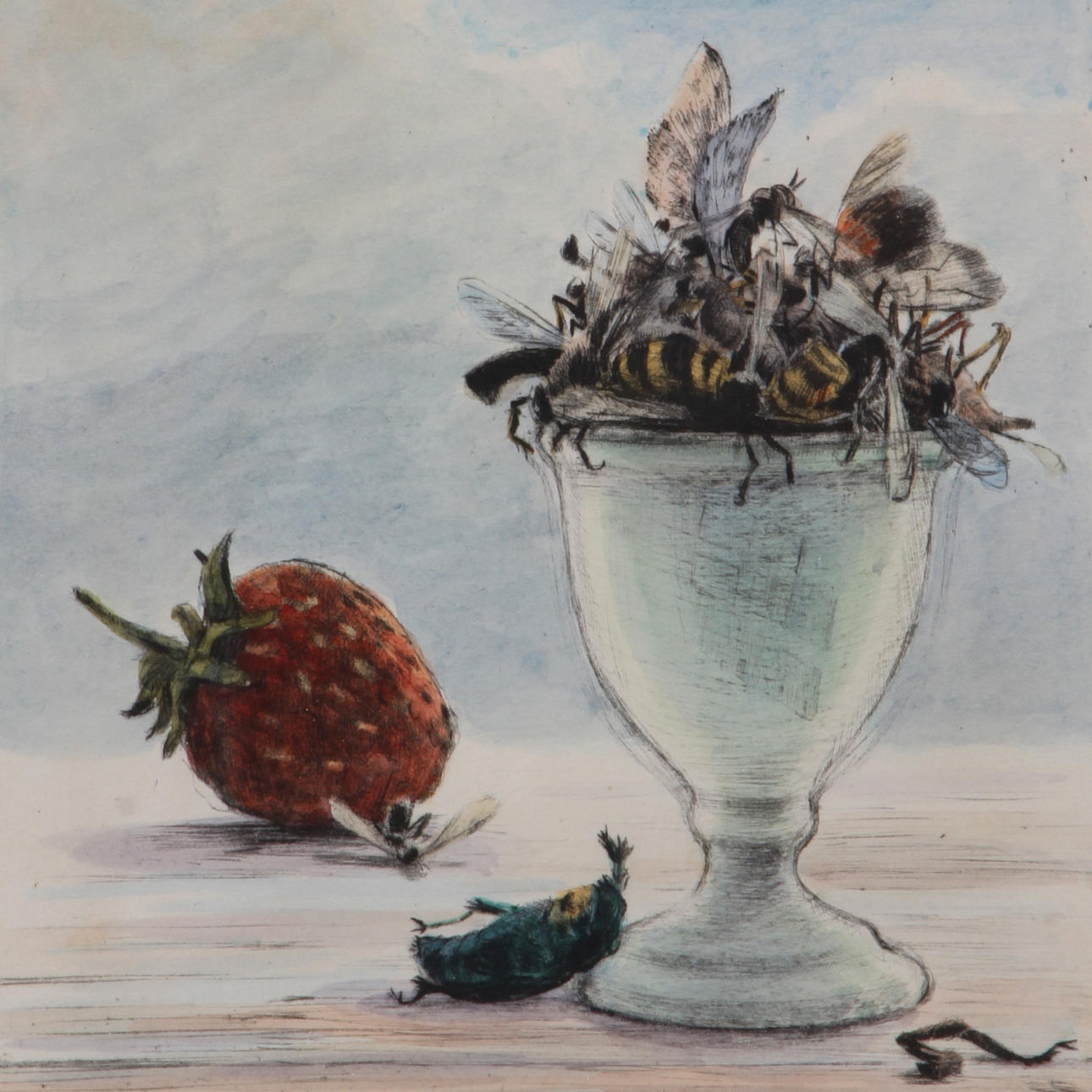 HASSE LINDROTH. Färglitografi, stilleben, signerad samt numrerad 1/30.