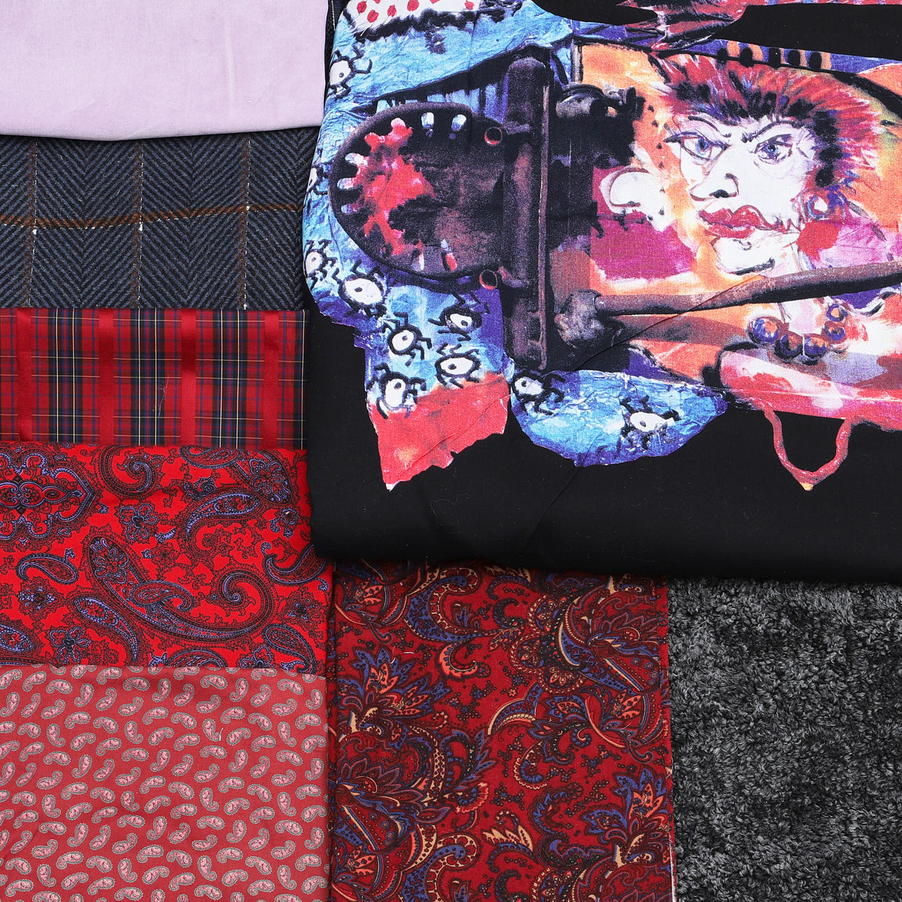 TYGER, 8 st, blandade mönster och material.