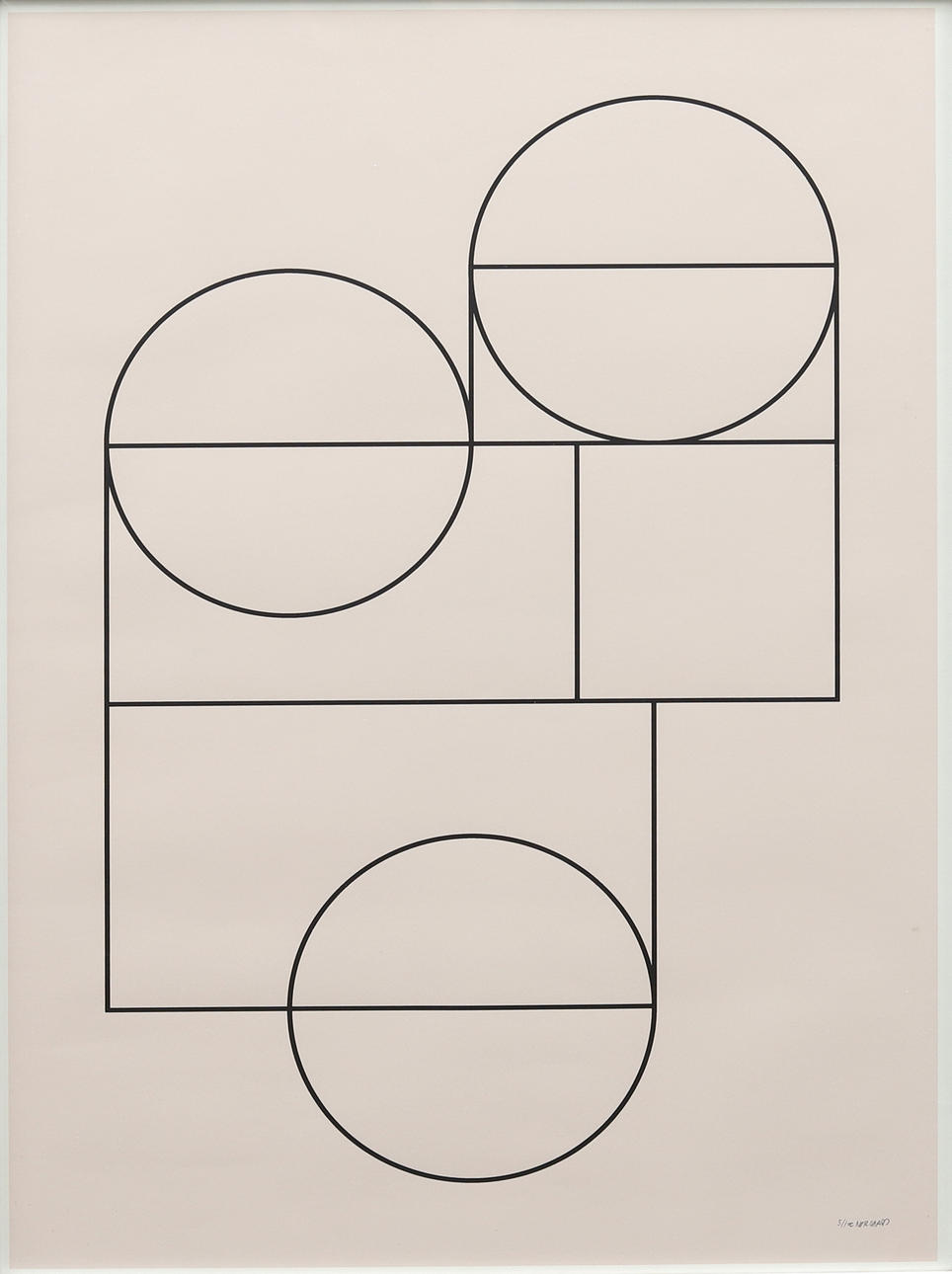 LENE NØRGAARD. Geometric composition, giclee print, signed and numbered.