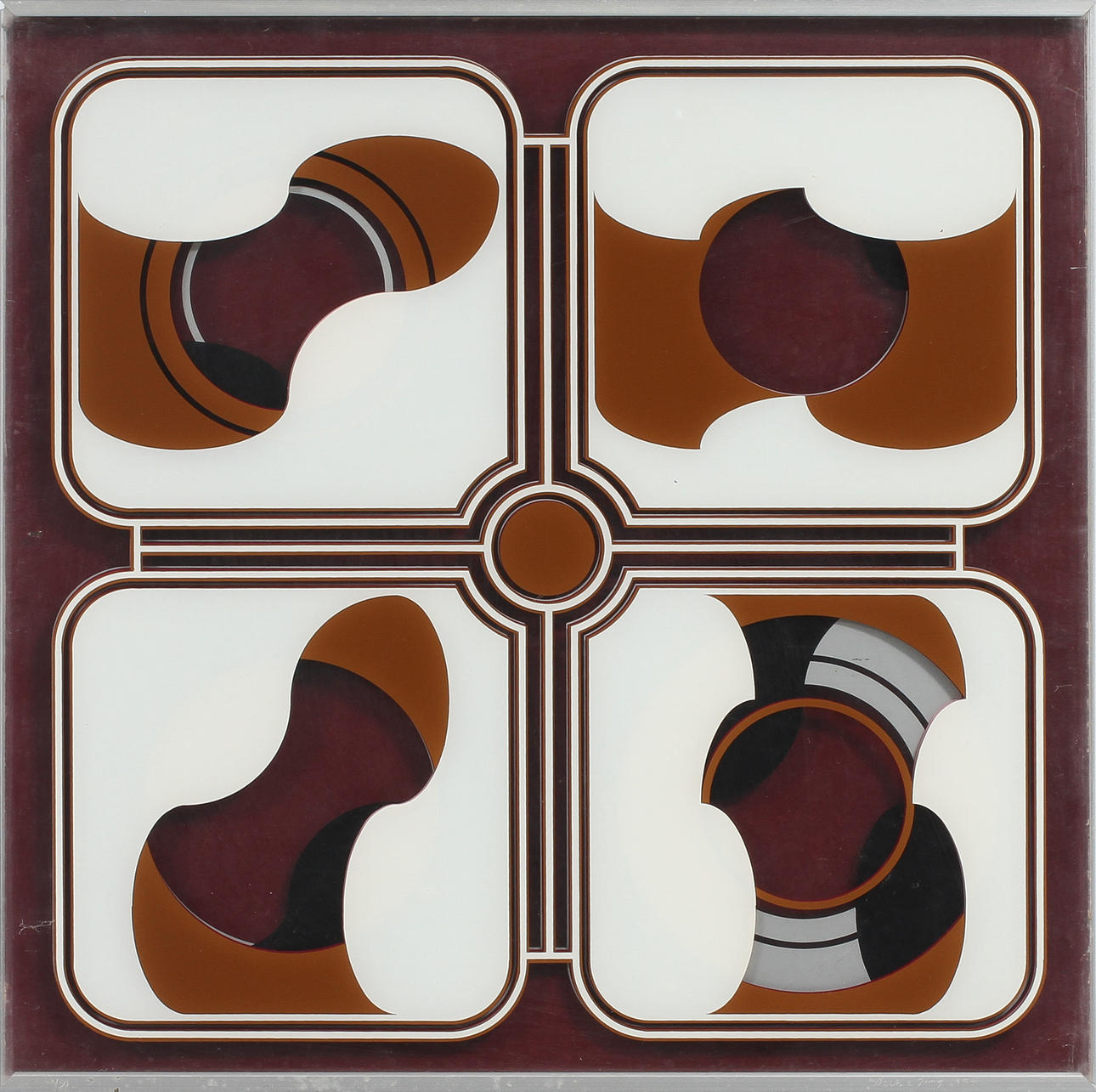 BECK OCH JUNG (HOLGER BÄCKSTRÖM OCH BO LJUNGBERG). Multipel, screenprint på plexiglas, signerad 1974 och numrerad 22/50.