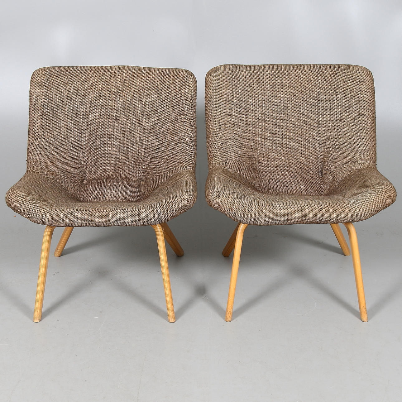 CARL GUSTAF HIORT AF ORNÄS. Fåtöljer, ett par, Gösta Westerberg Möbler, Finland/Sverige. 1950-tal.