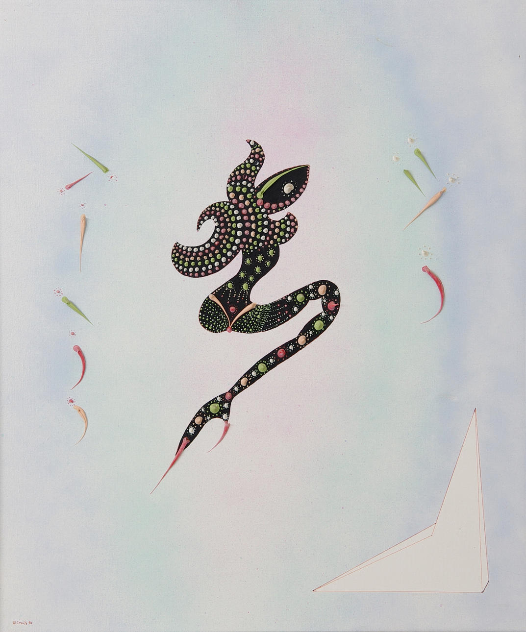 TORBJÖRN BIRCH. komposition, olja på duk, signerad Birch -91.