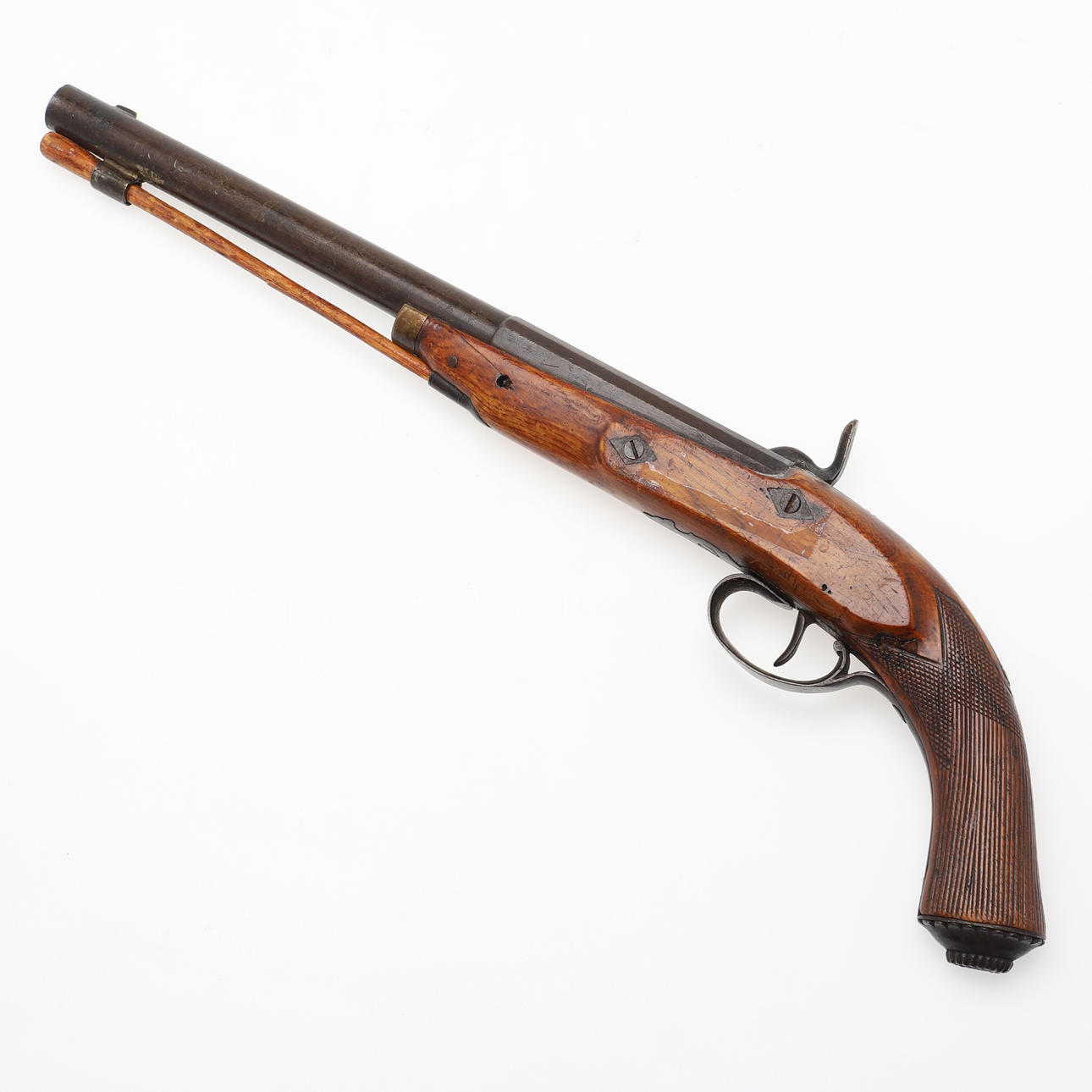 BLOCK RIFLE/PISTOL, unmarked, 19th century.