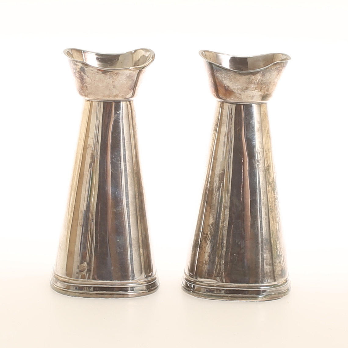 LJUSSTAKAR, 2 stycken, silver, Tore Eldh, Göteborg.