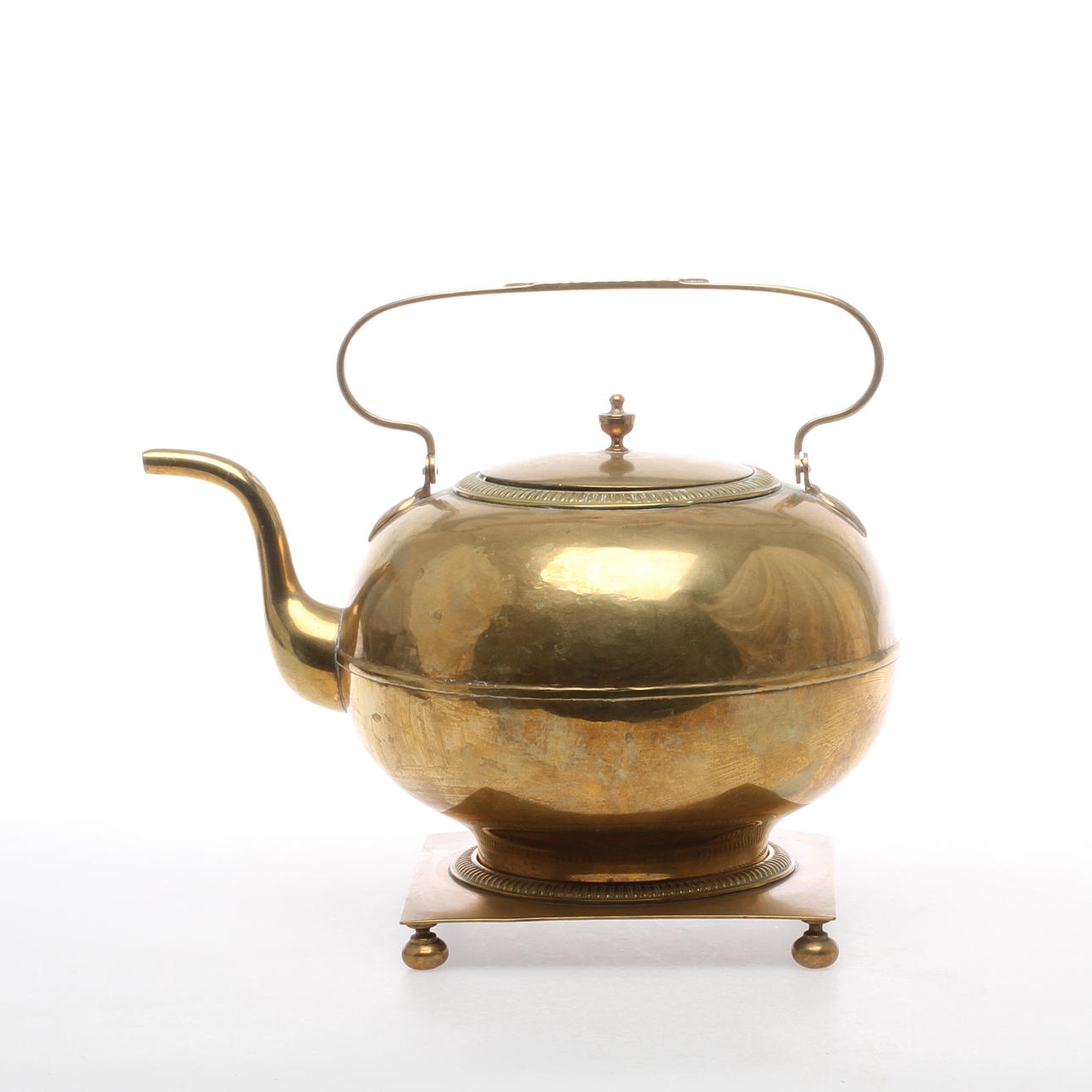 TEKANNA, mässing, empire, Skultuna, 1800-tal.