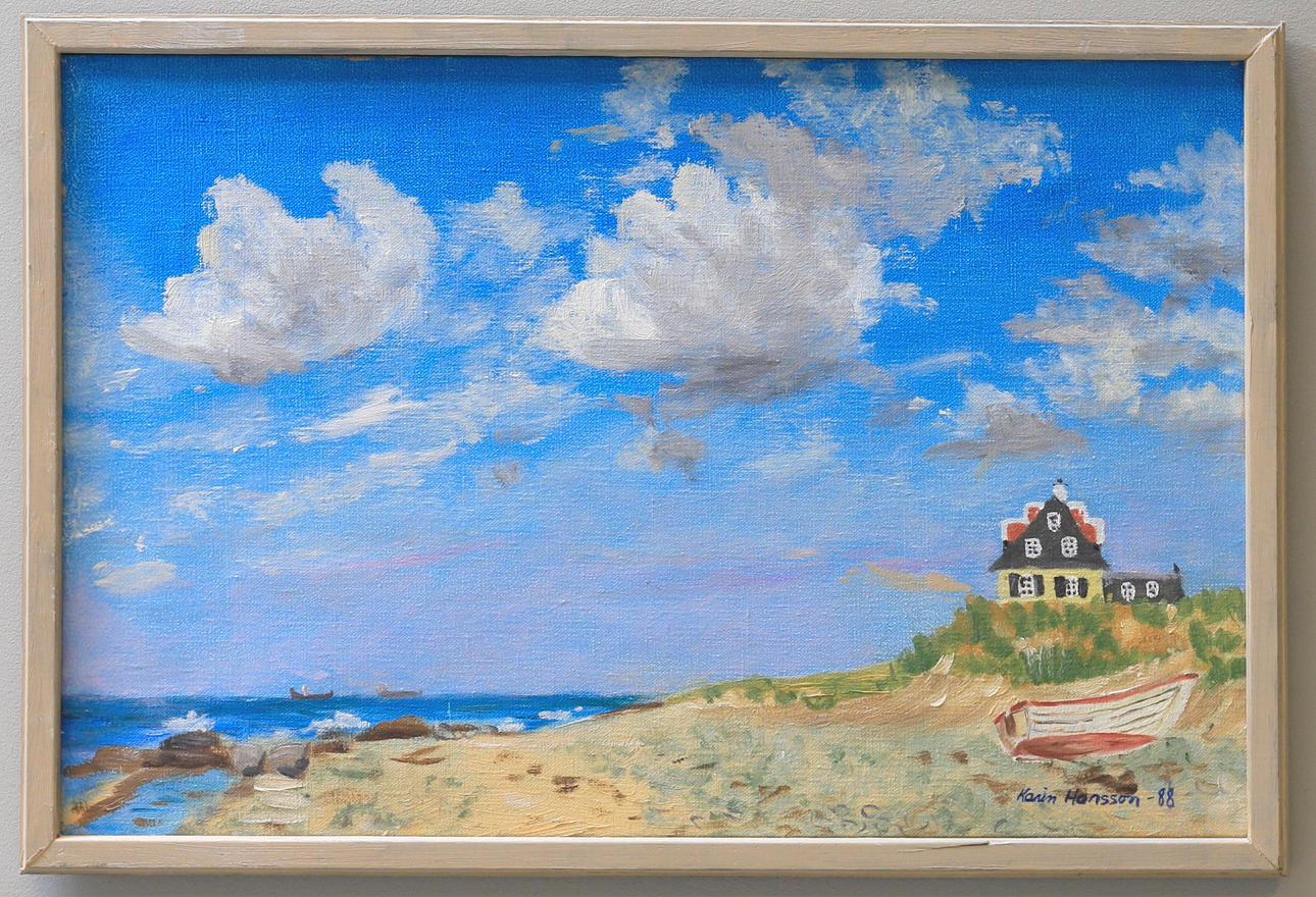 KARIN HANSSON. oil on canvas, signed & dated -88.