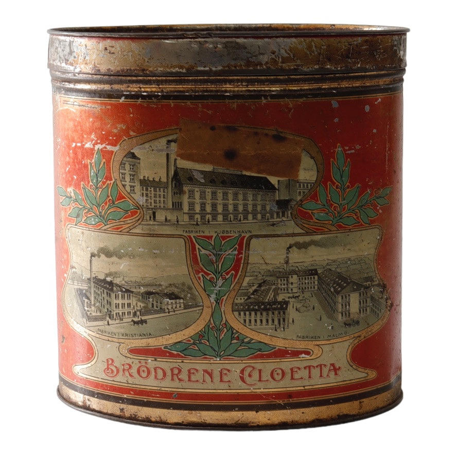 BLIKDANKE, litografisk tin, Cloetta, Malmø, 1900-tallet.