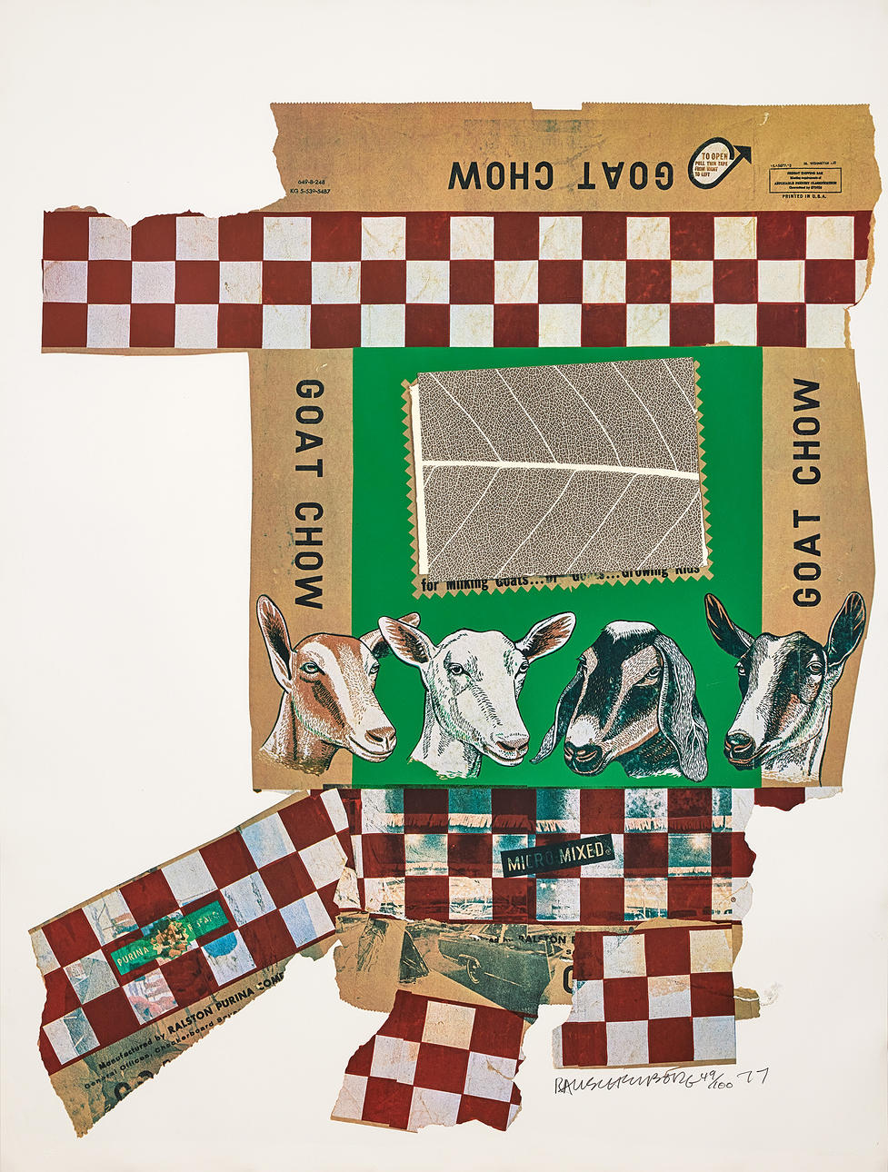 ROBERT RAUSCHENBERG. "Goat Chow".