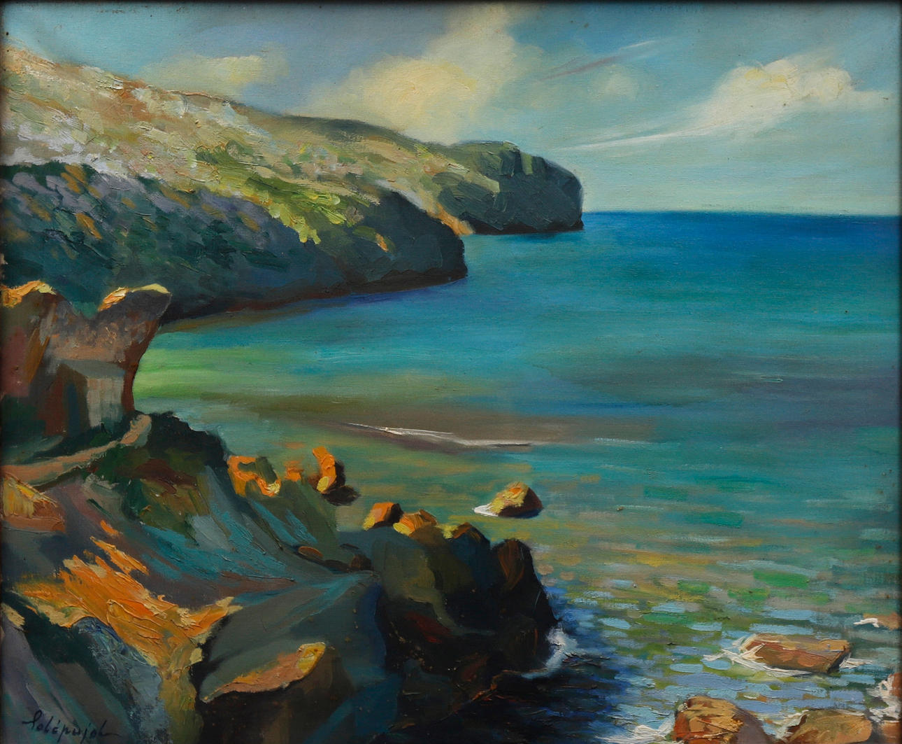 JOSÉ SOLÉ PUJOL. Seaside view.