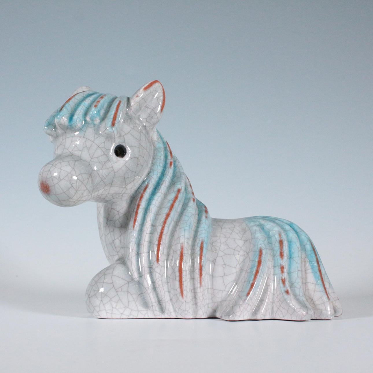 WALTER BOSS. 'Lying Horse', ceramic.