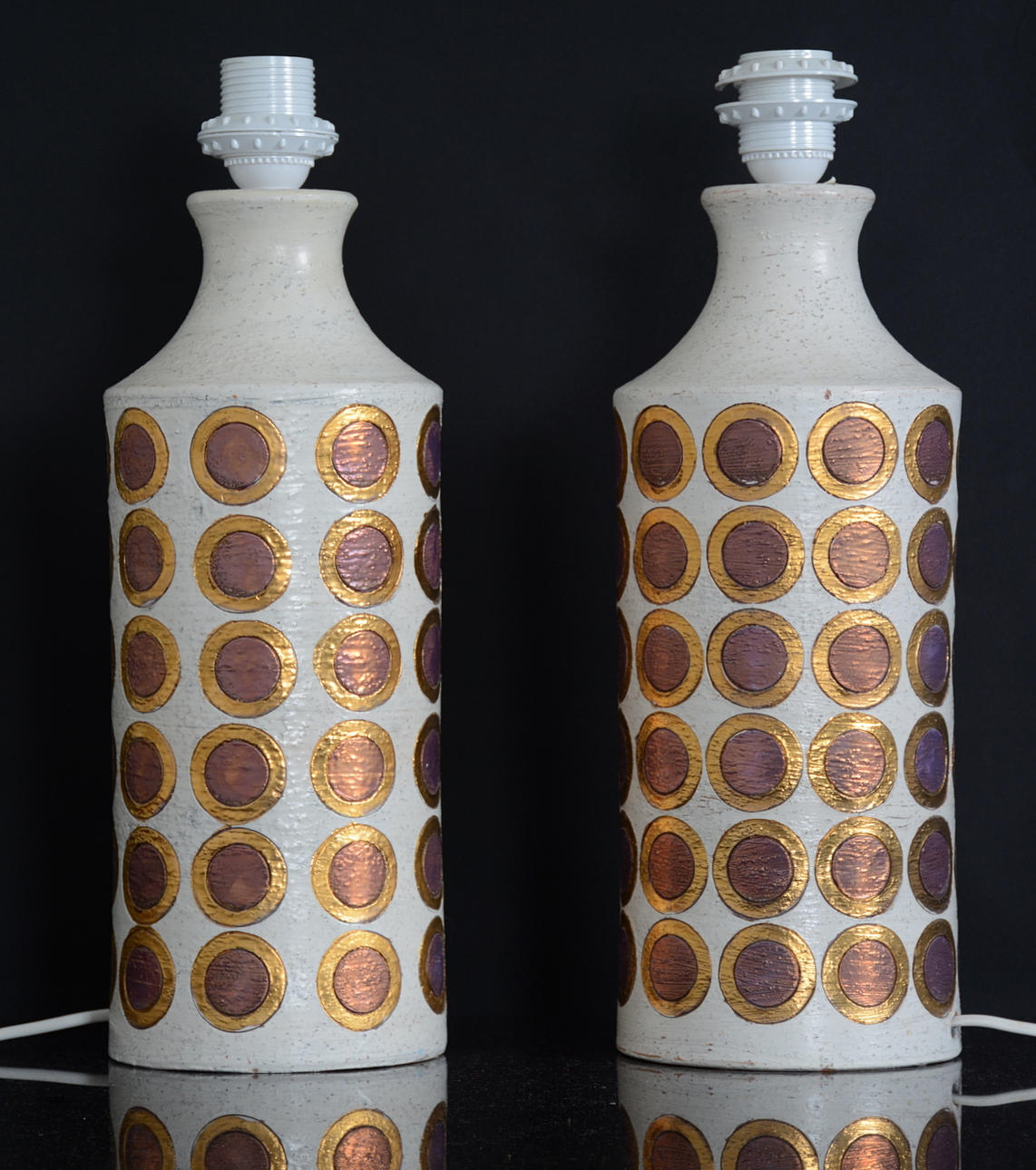 BORDSLAMPOR, 1-par, keramik, Miranda AB.