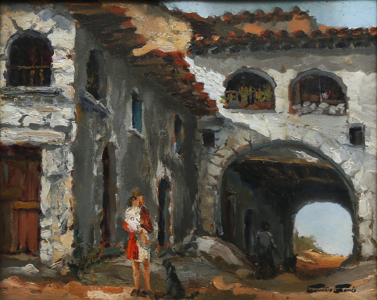 JOSEP CARRETERO GOMIS. View of La Seu d'Urgell.