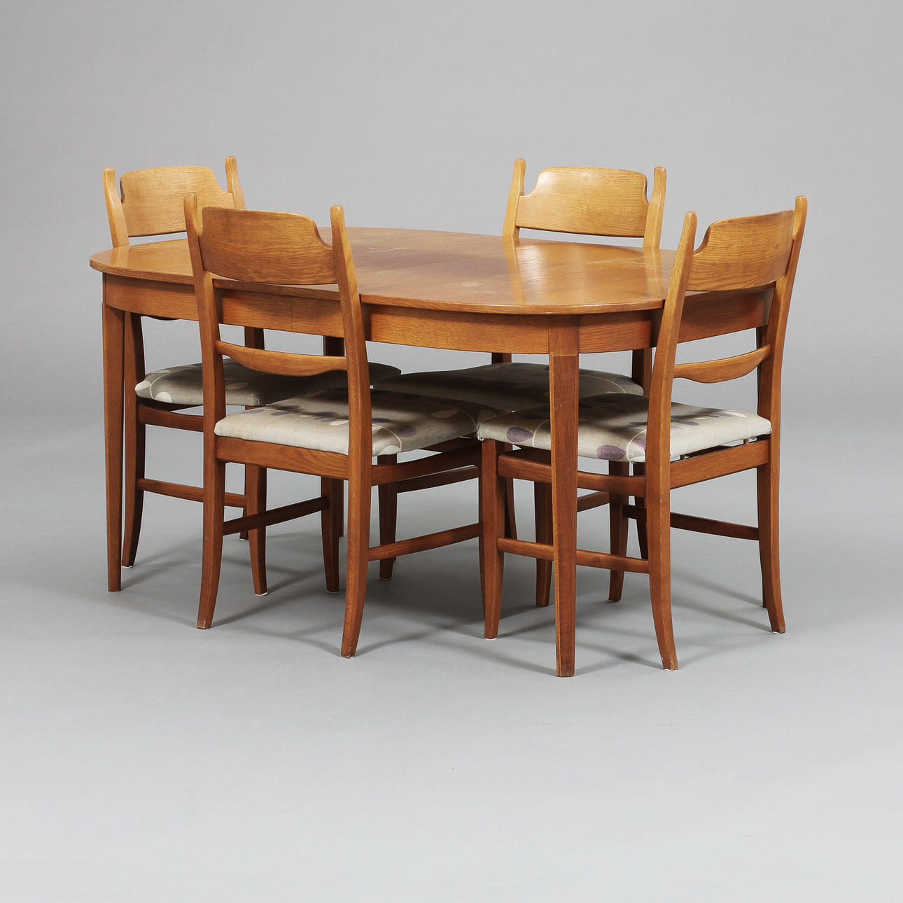 MATSALSGRUPP "CALMARE NYCKEL", 5 delar. Carl Malmsten, Åfors Möbelfabrik.