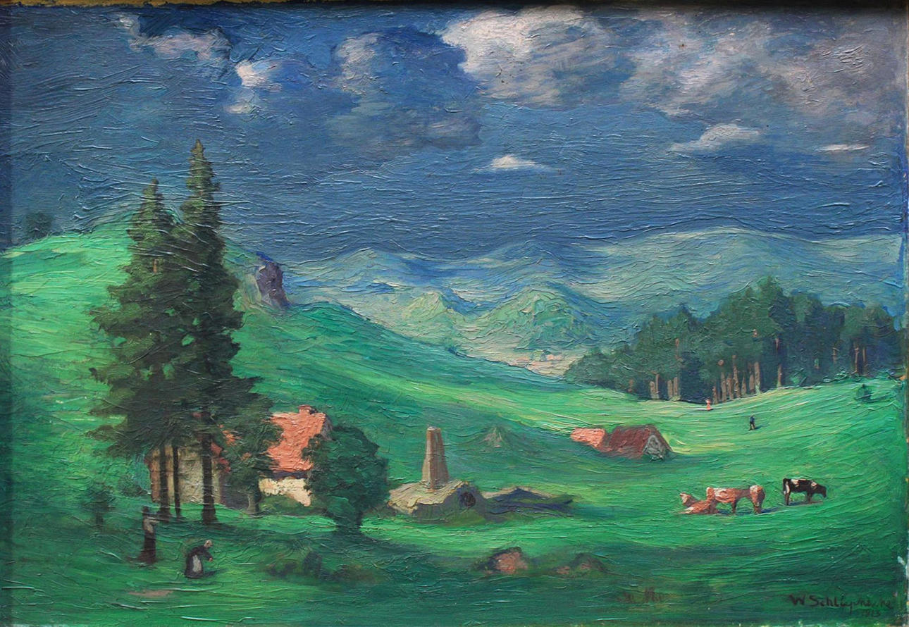 WALTER SCHLIEPHAKE. Dorflandschaft.