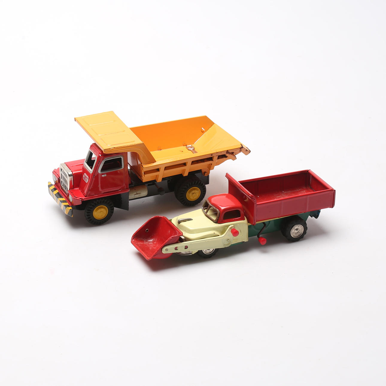 TOYS, 2 pcs, flatbed trucks, Japan.
