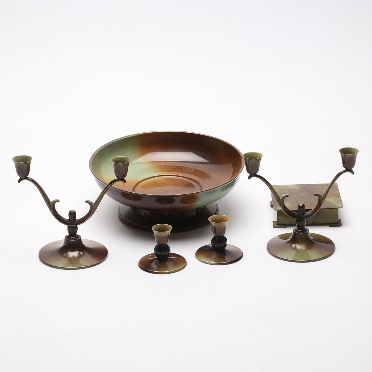 BRONZE OBJECTS, 6 parts, including Ystad Bronze.