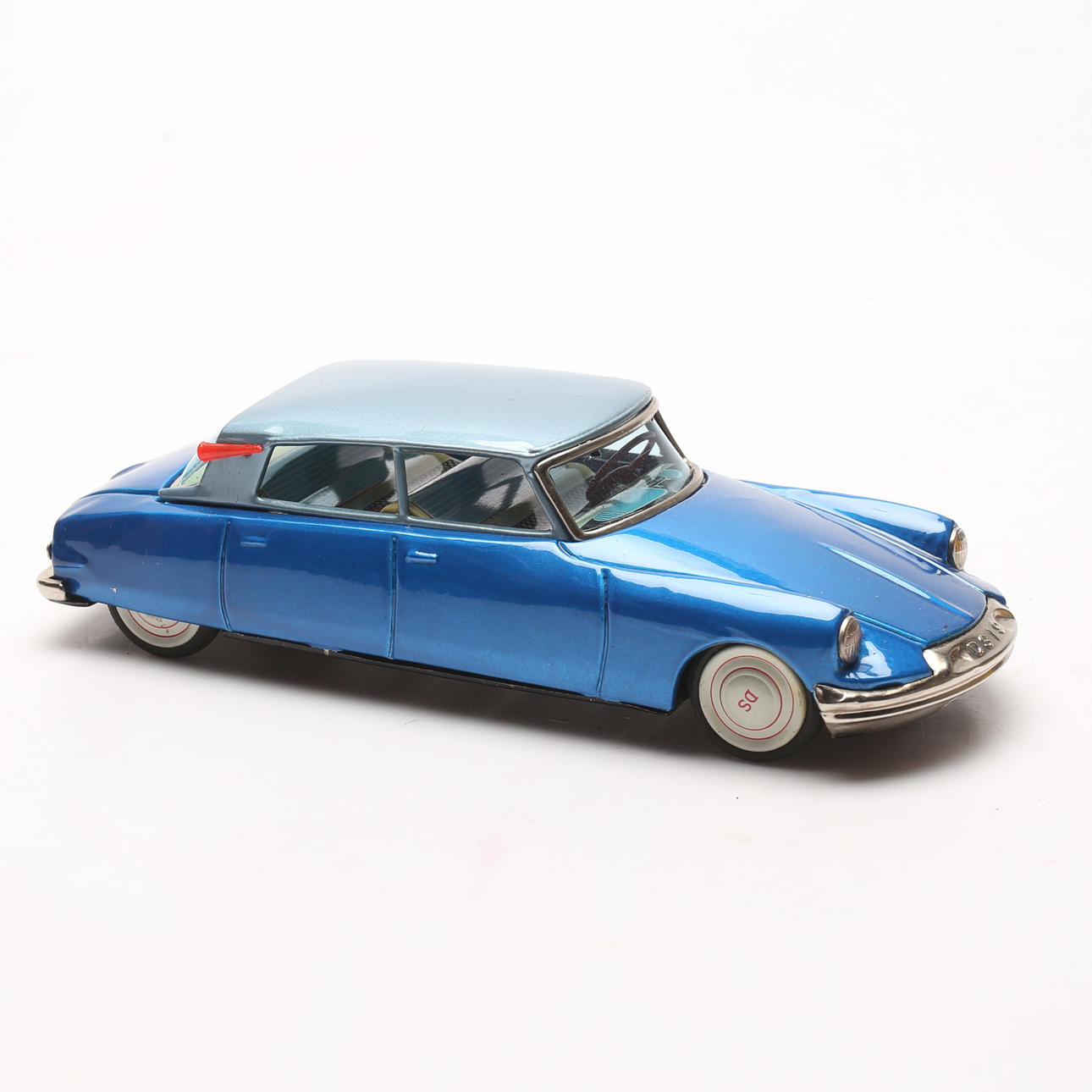 TOY CAR, lithographed sheet, Citroen DS 19, Bandai, Japan. Toys