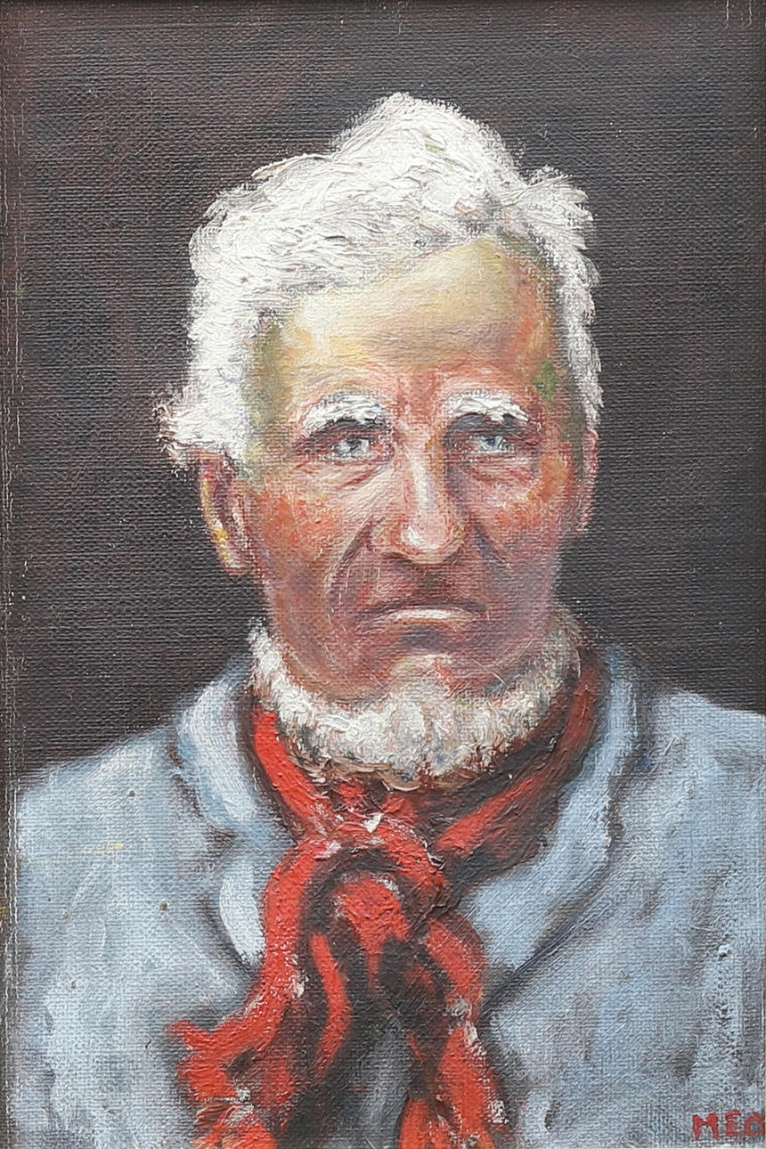 MAX ERIK OHLSSON (1902-1979). Portrait, oil on canvas, monogram signed.