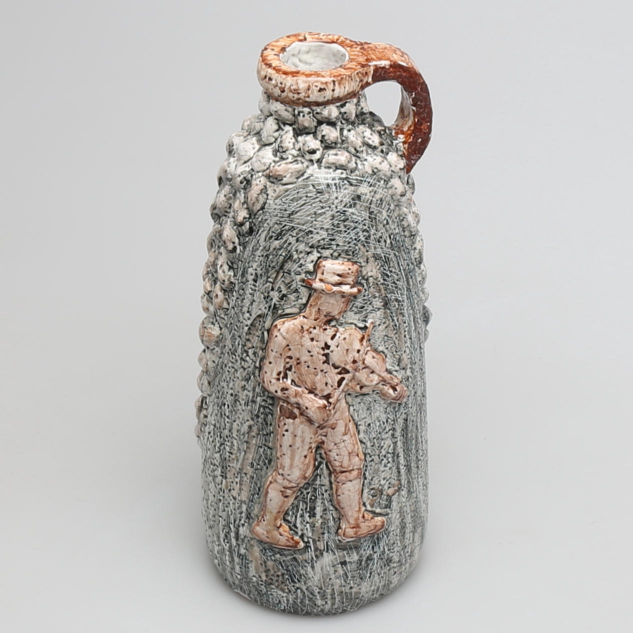 ERIK PLÖEN. Handle vase in stoneware, signed Plöen and dated -49.