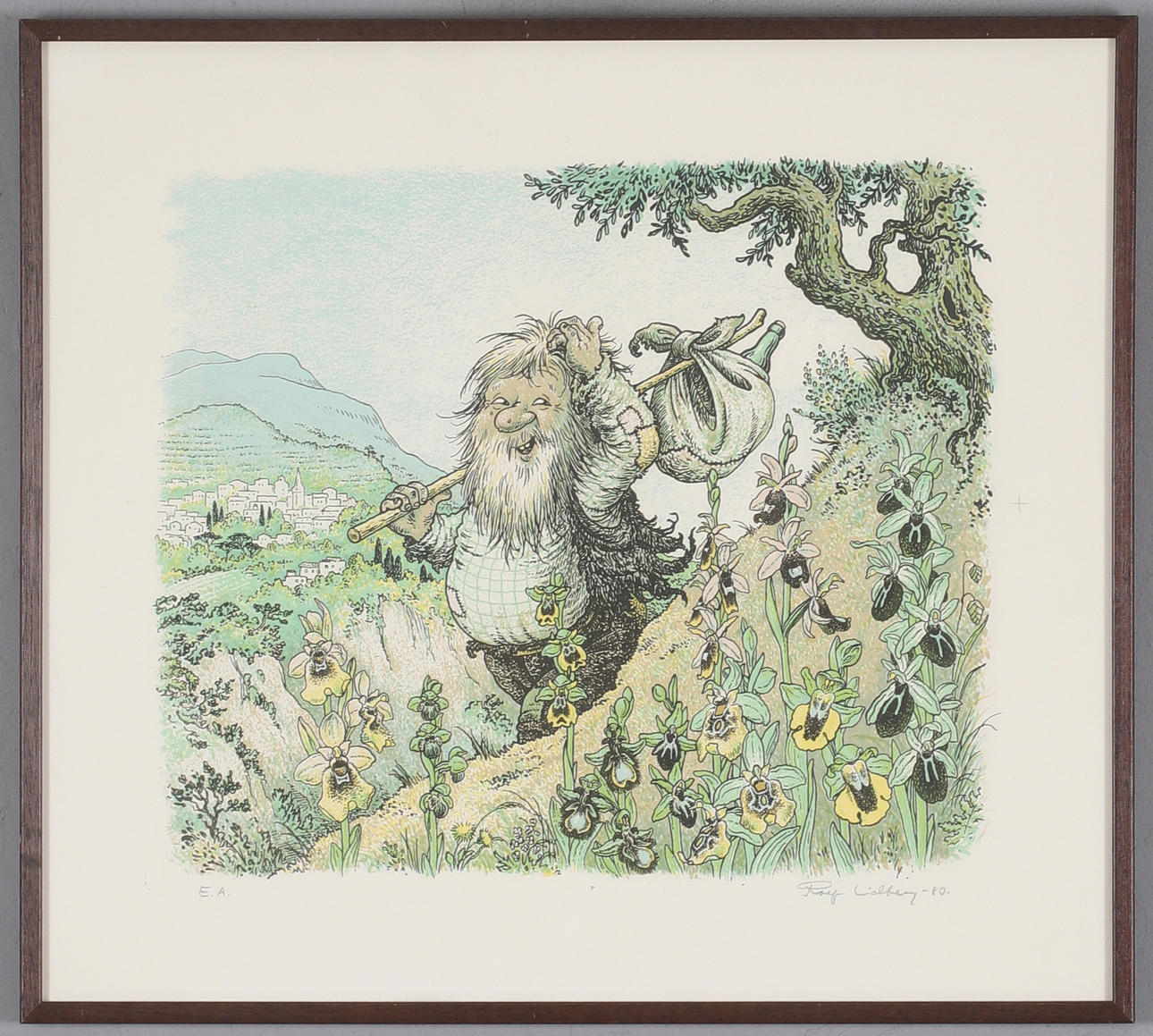 ROLF LIDBERG. On the buff, lithograph, signed EA edition.