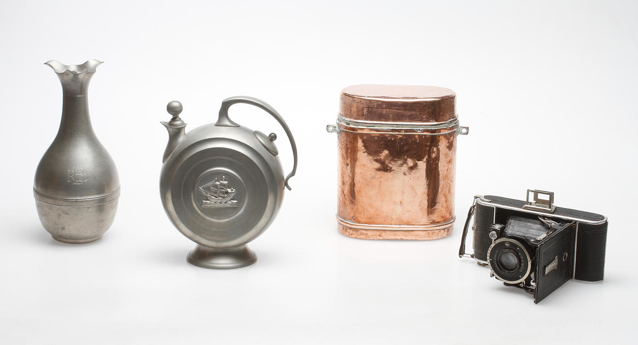 KOPPARFOCH TENN, 2 delar samt KAMERA, Compur.