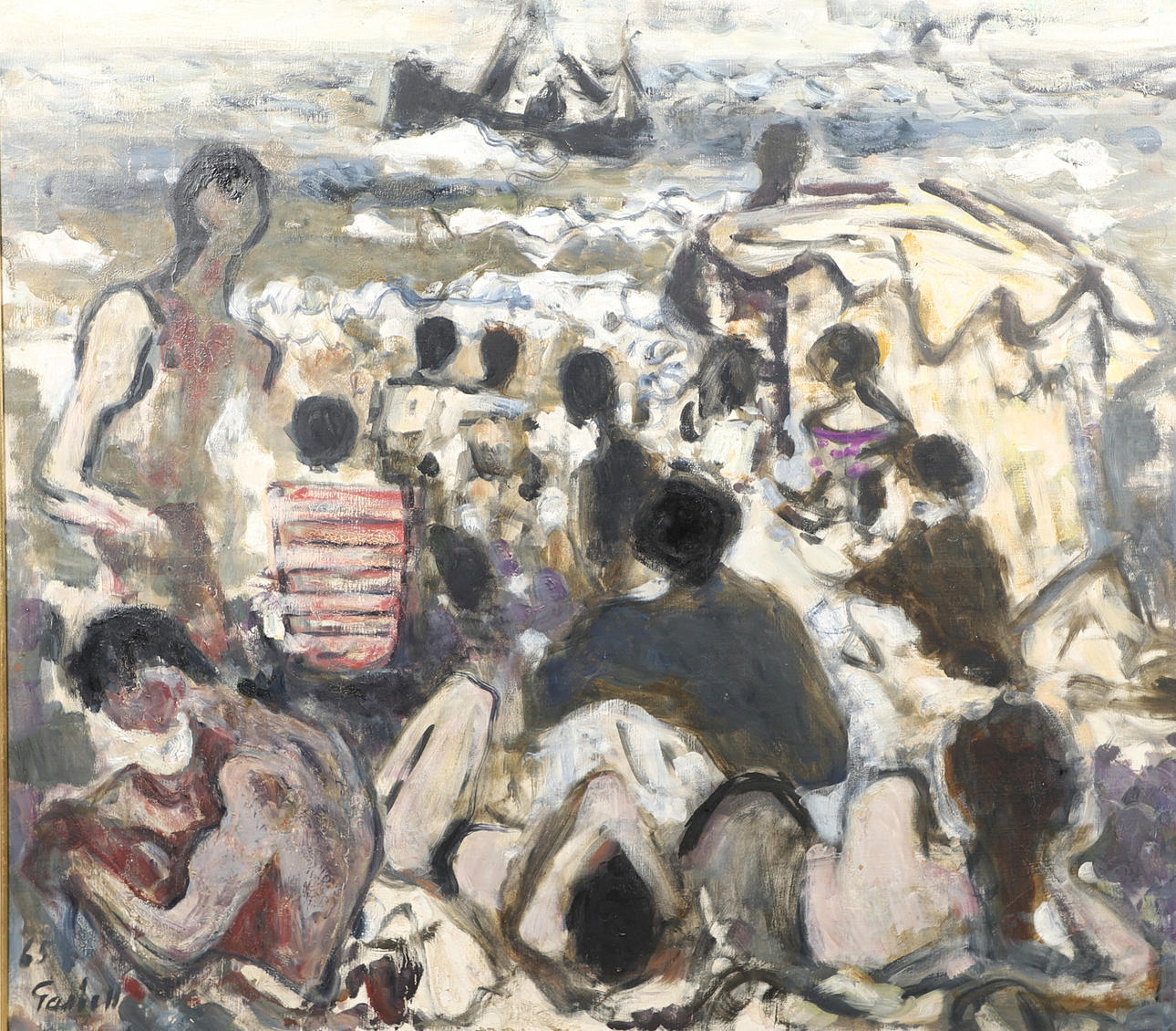 ALEXANDRE SASCHA GARBELL (FRENCH/RUSSIAN, 1903-1970). SUR LA PLAGE.