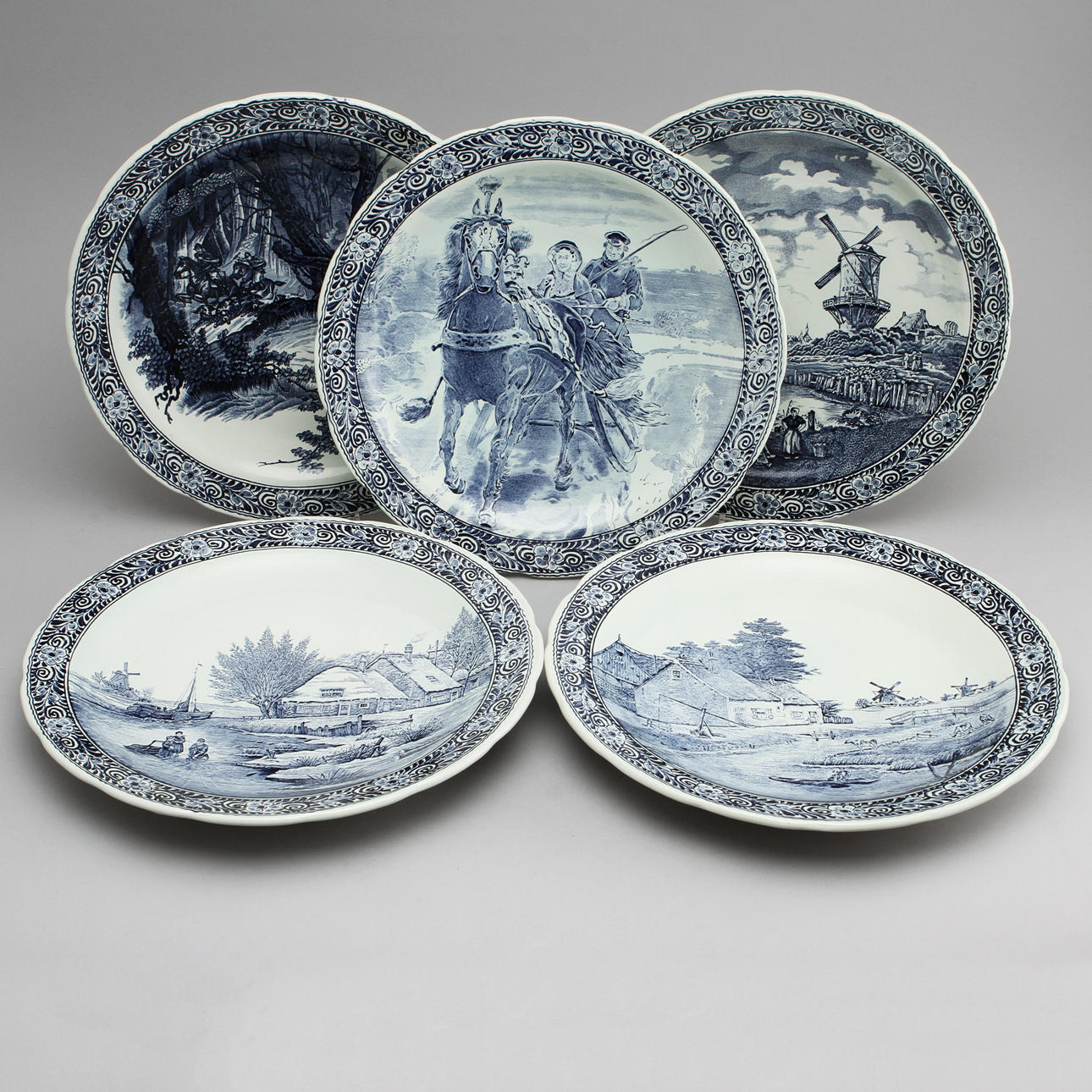 FAT, 5 st, keramik, Delfts by Boch.