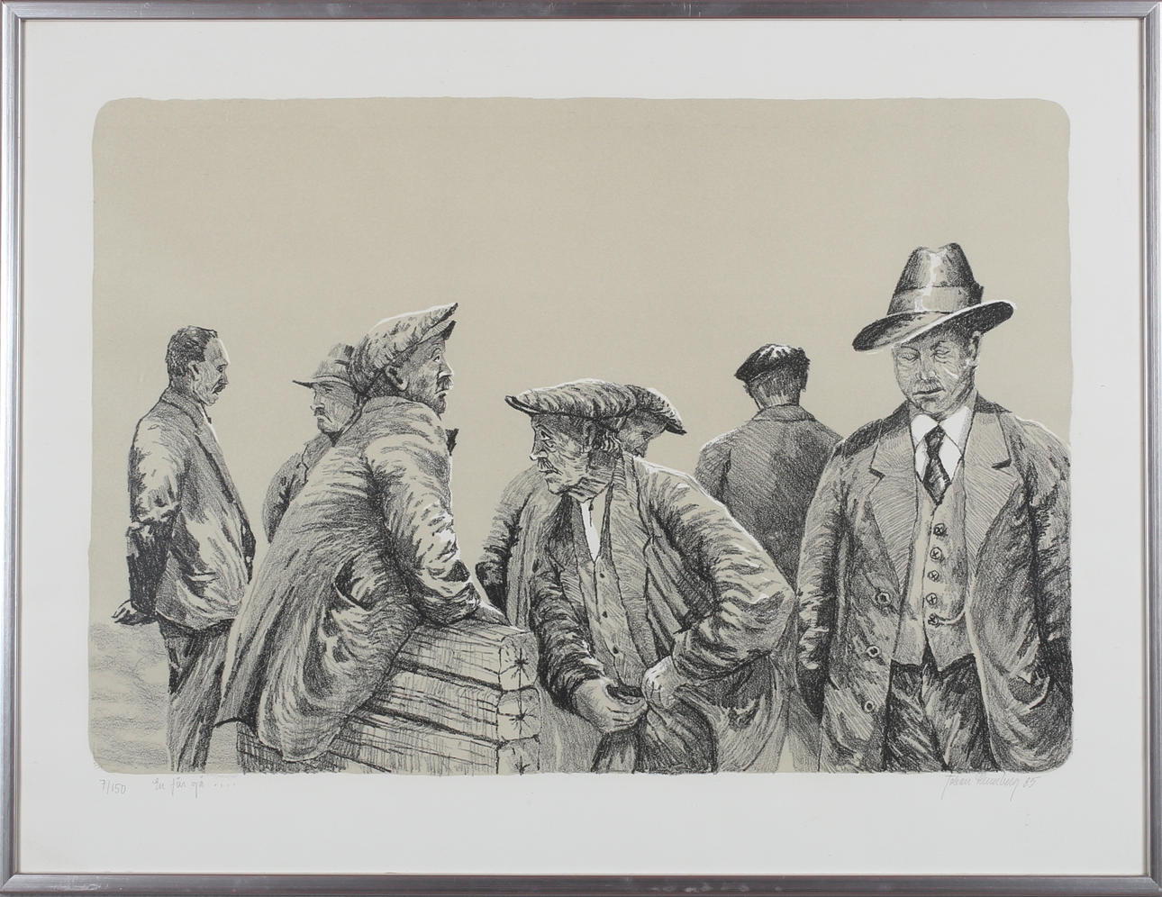 JOHAN THUNBERG. "En får gå...." Litografi 7/150, signerad och daterad Johan Thunberg 85.