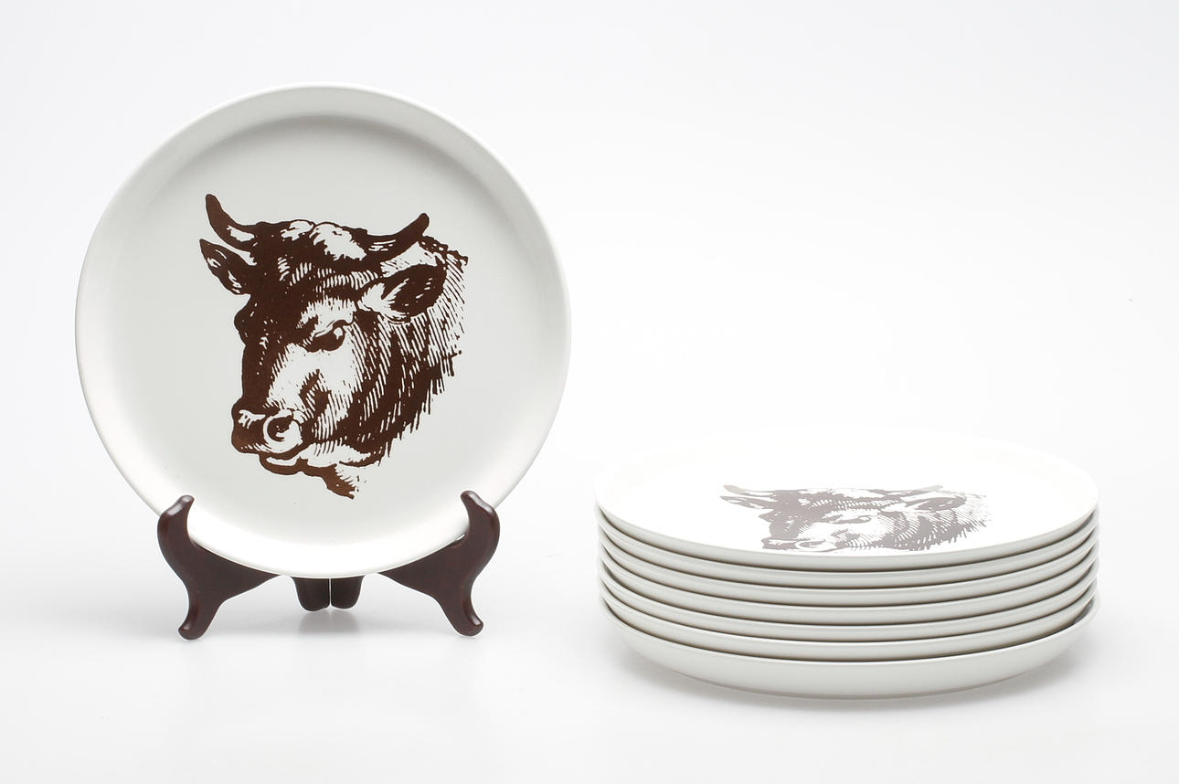 MATTALLRIKAR, 8 st, flintgods, Gustavsberg.