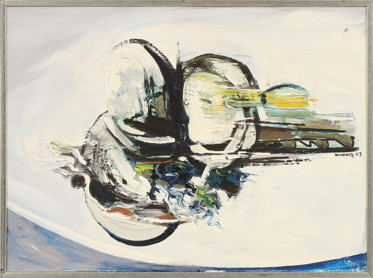 BENGT WINBERG. "Befriat tecken", olja på duk, signerad.