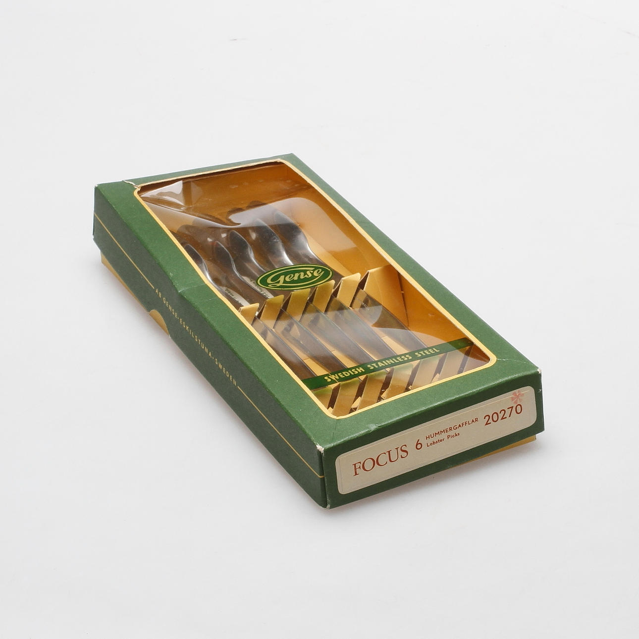 HUMMERGAFFLAR, 6 st, rostfritt stål, "Focus", Folke Arström, Gense.