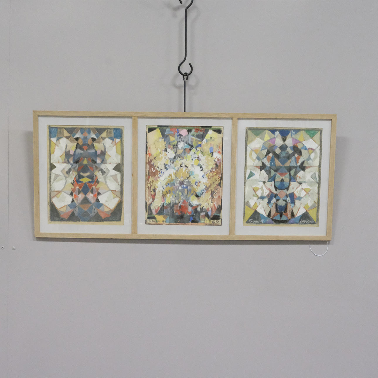 FIGGE HOLMGREN. TRIPTYCH, MIXED TECHNIQUE.