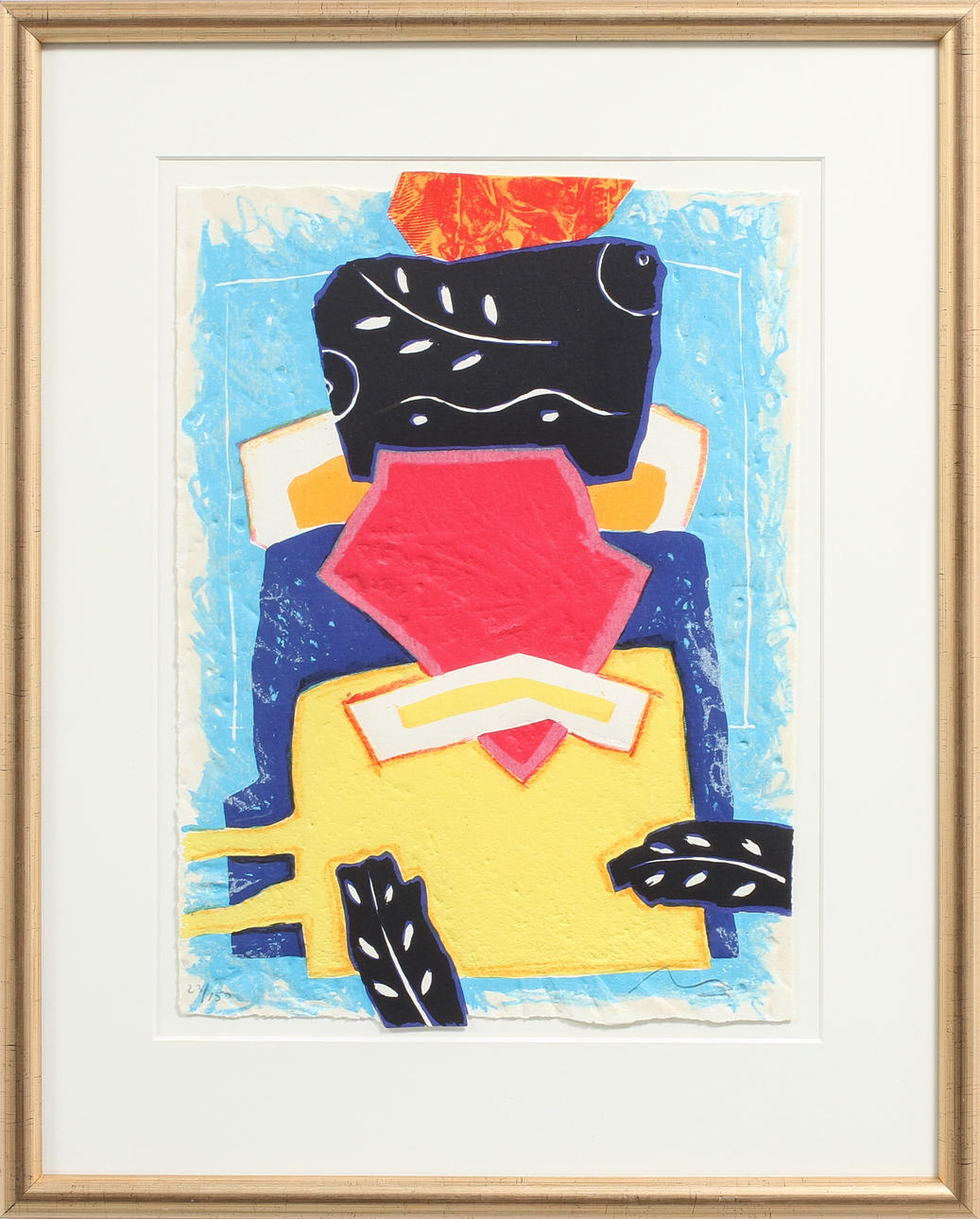 ALAIN SOUCASSE. "Metisse", carborundum litografi, signerad och numrerad 23/150.